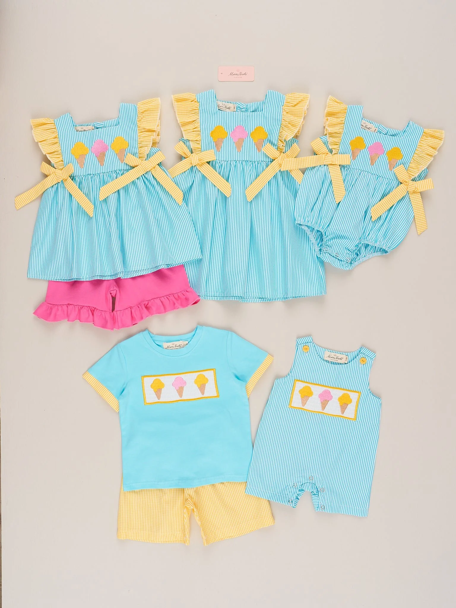 Neon Ice Cream Cones Ruffle Dress - Image 7