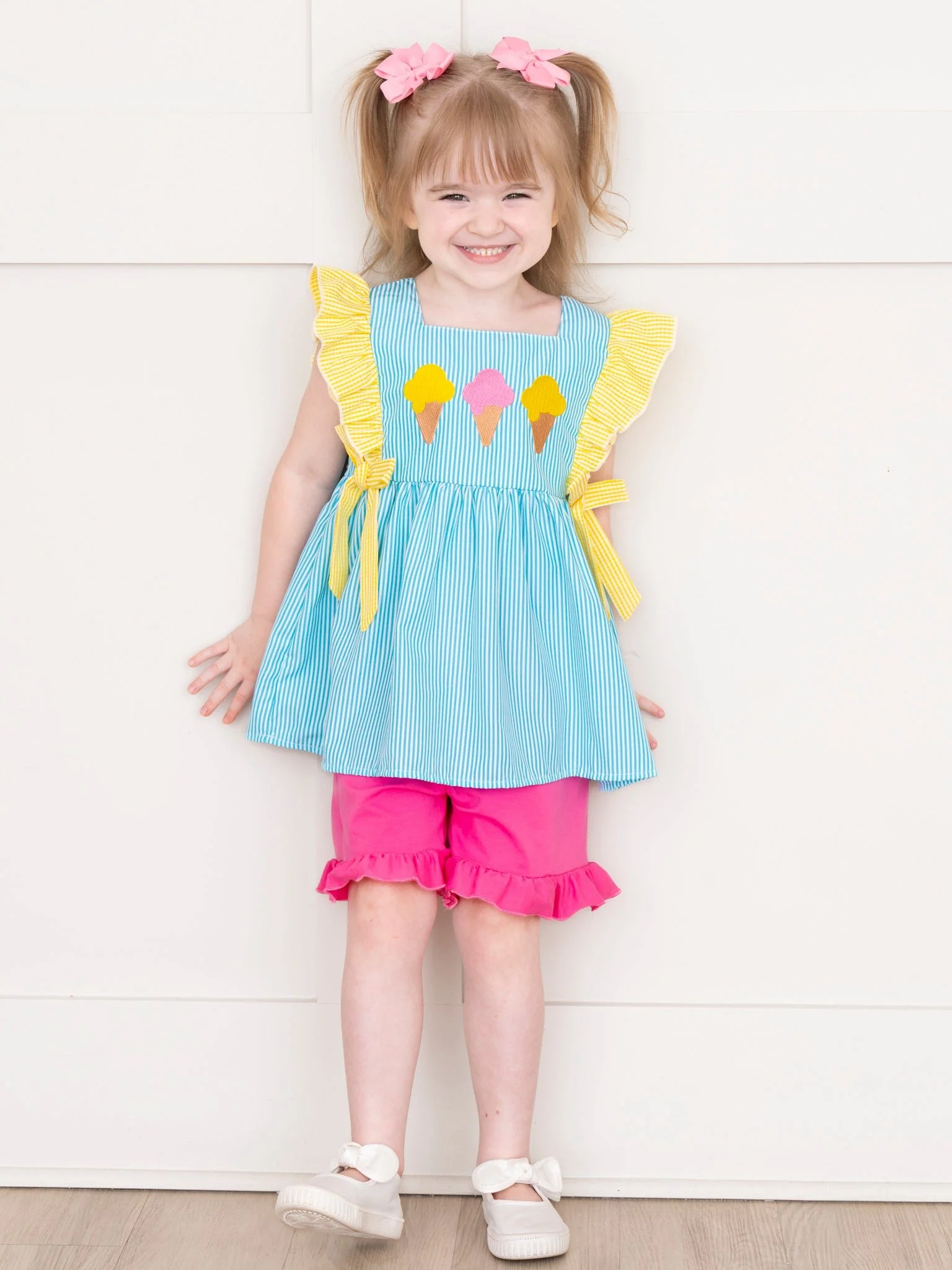 Neon Ice Cream Cones Ruffle Outfit - Image 8