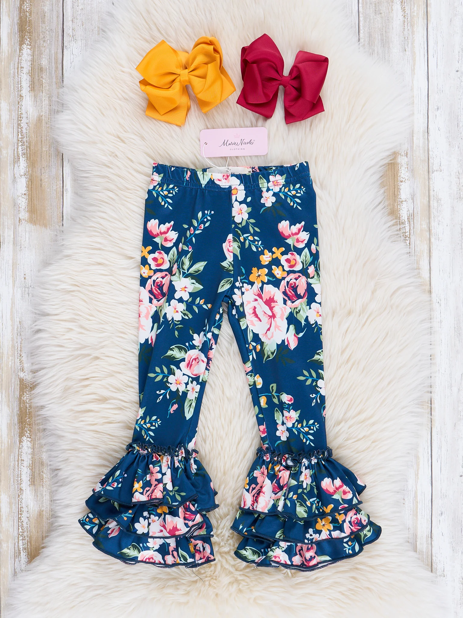 Bell Ruffle Legging - Midnight Floral - Image 2
