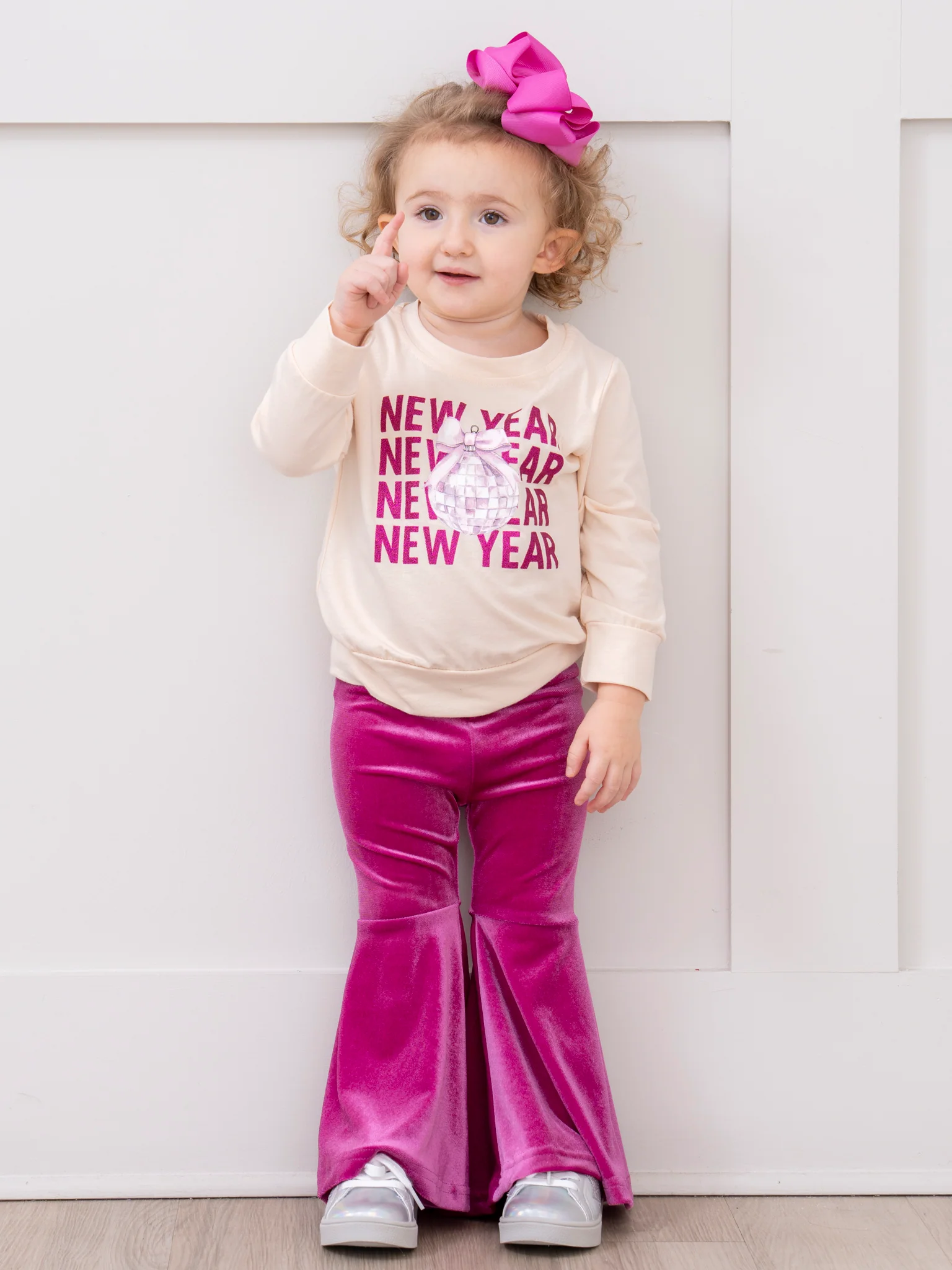 New Year Cheer Velvet Bell Bottom Outfit - Image 7