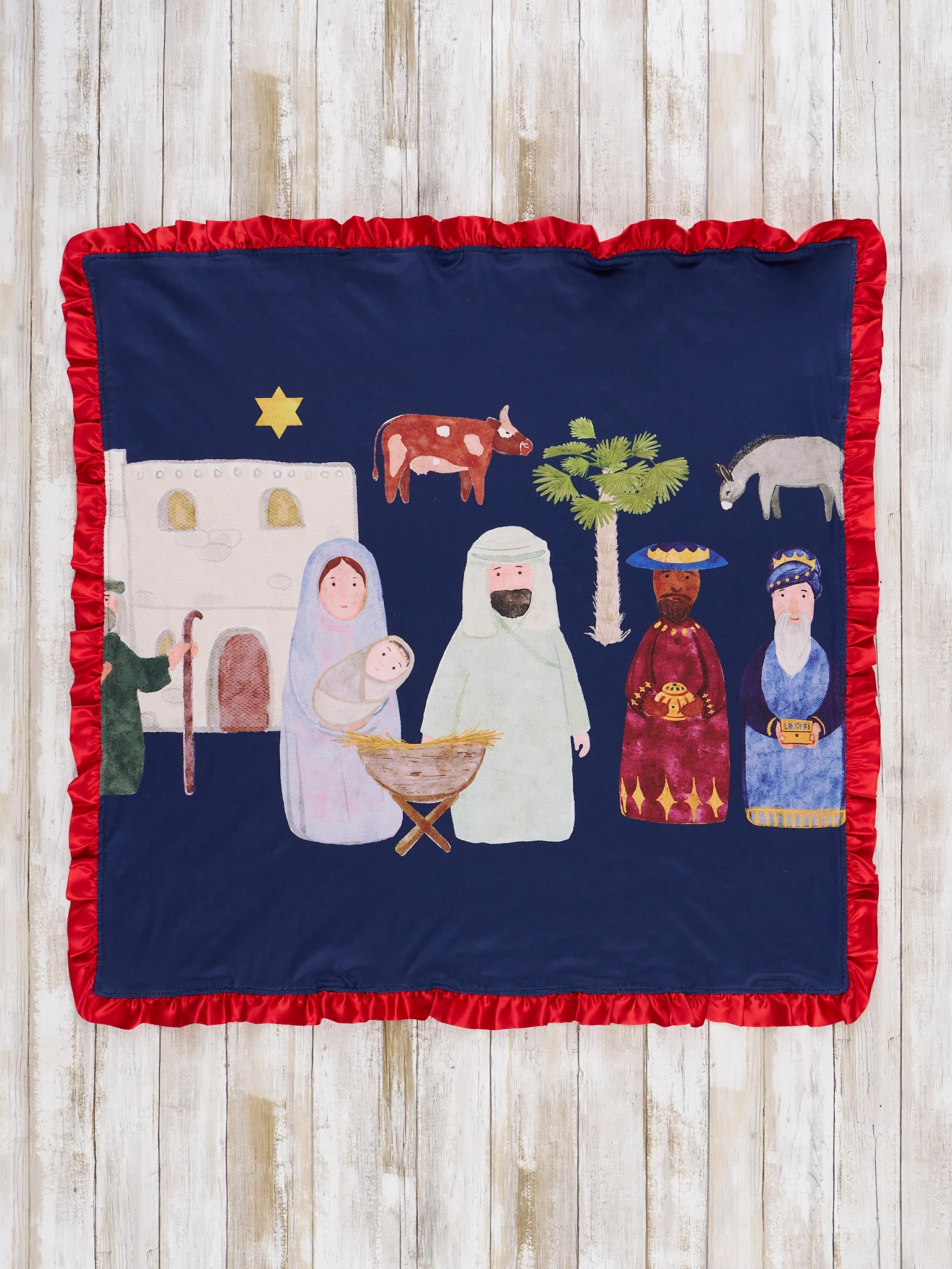 Night of Nativity Ruffle Minky Blanket - Image 2