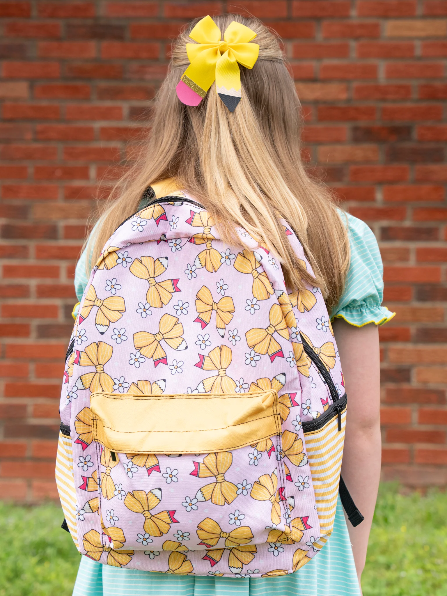 No. 2 Pencil Bows & Daisies Backpack - Image 5