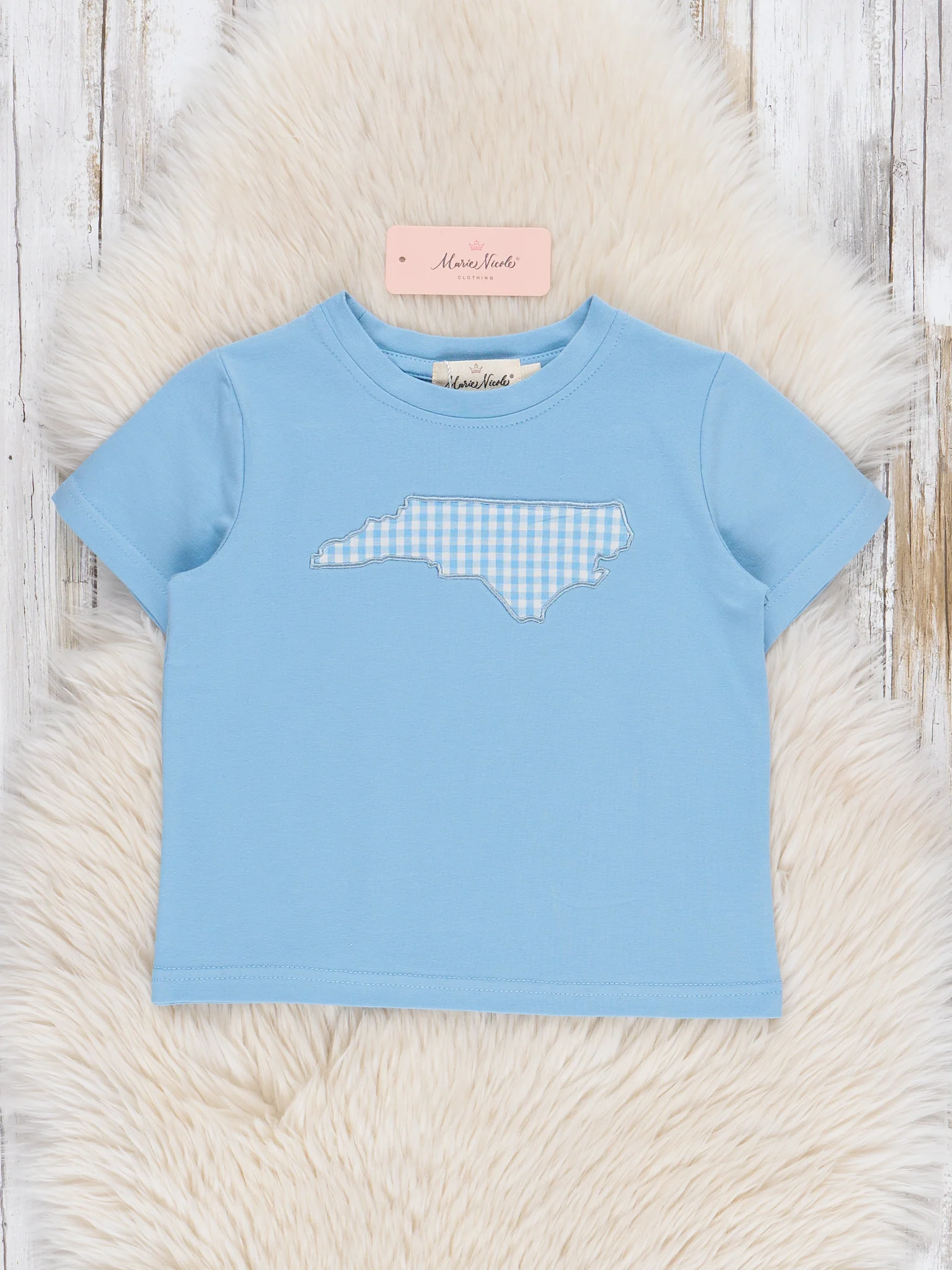 North Carolina Embroidered Gingham Shirt - Image 2