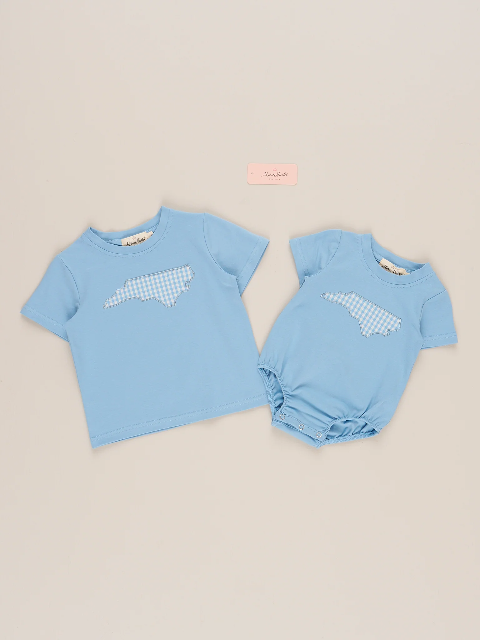 North Carolina Embroidered Gingham Shirt - Image 3
