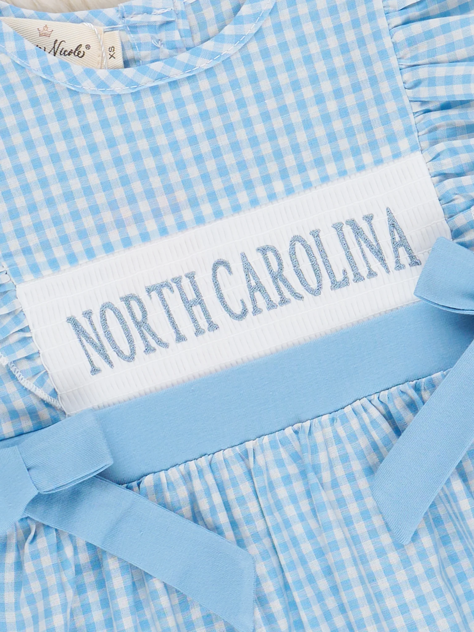 North Carolina Smocked Gingham Dress - Image 3
