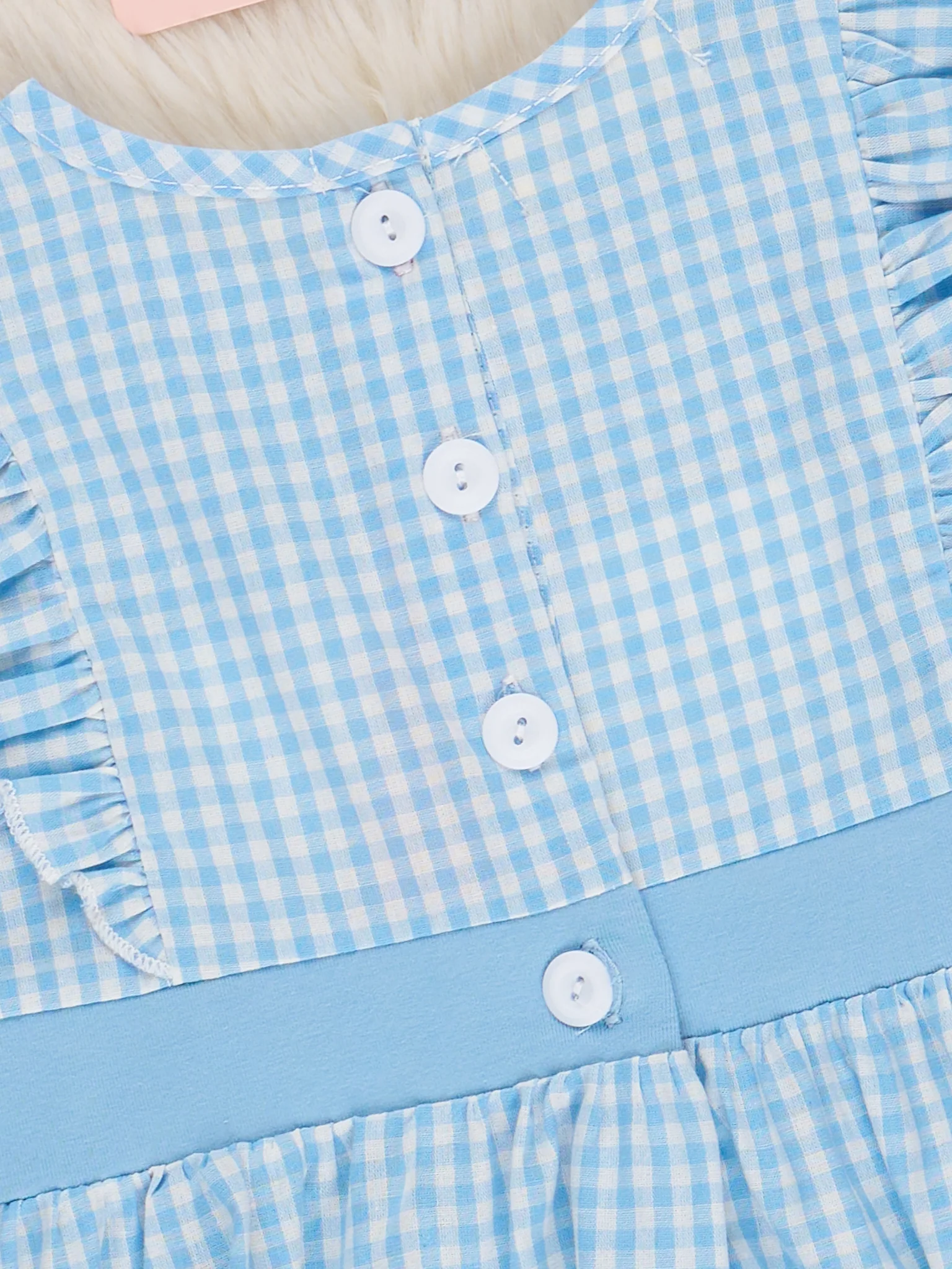 North Carolina Smocked Gingham Dress - Image 4