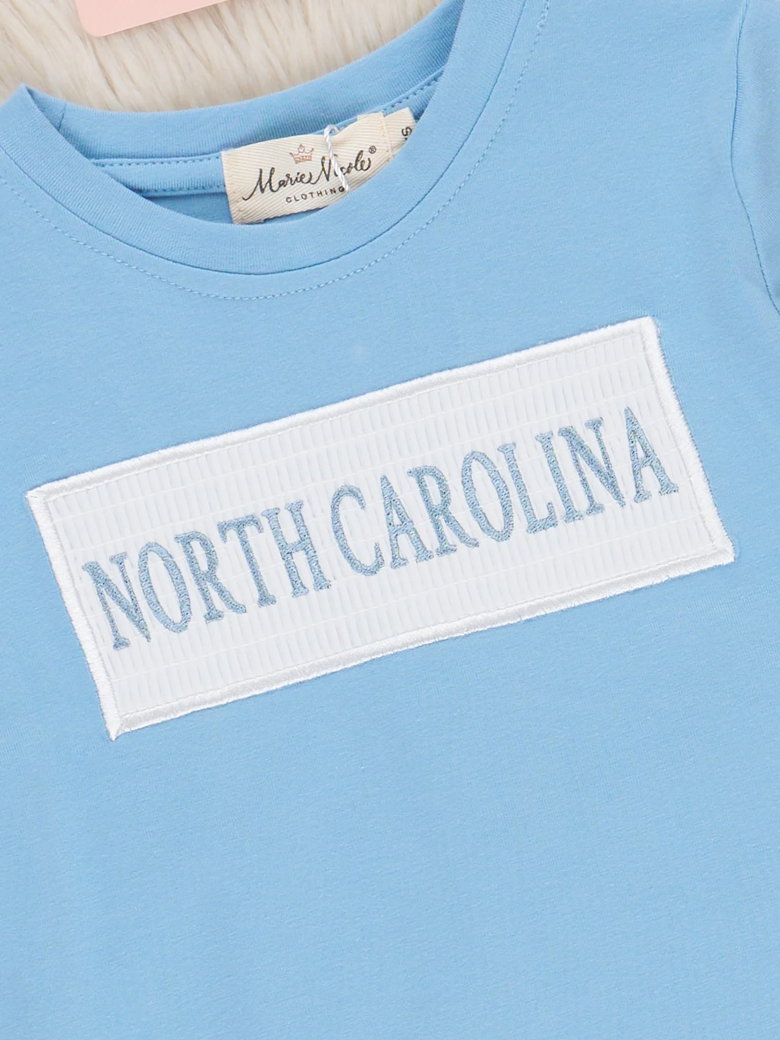 North Carolina Smocked Gingham Outfit - Image 4