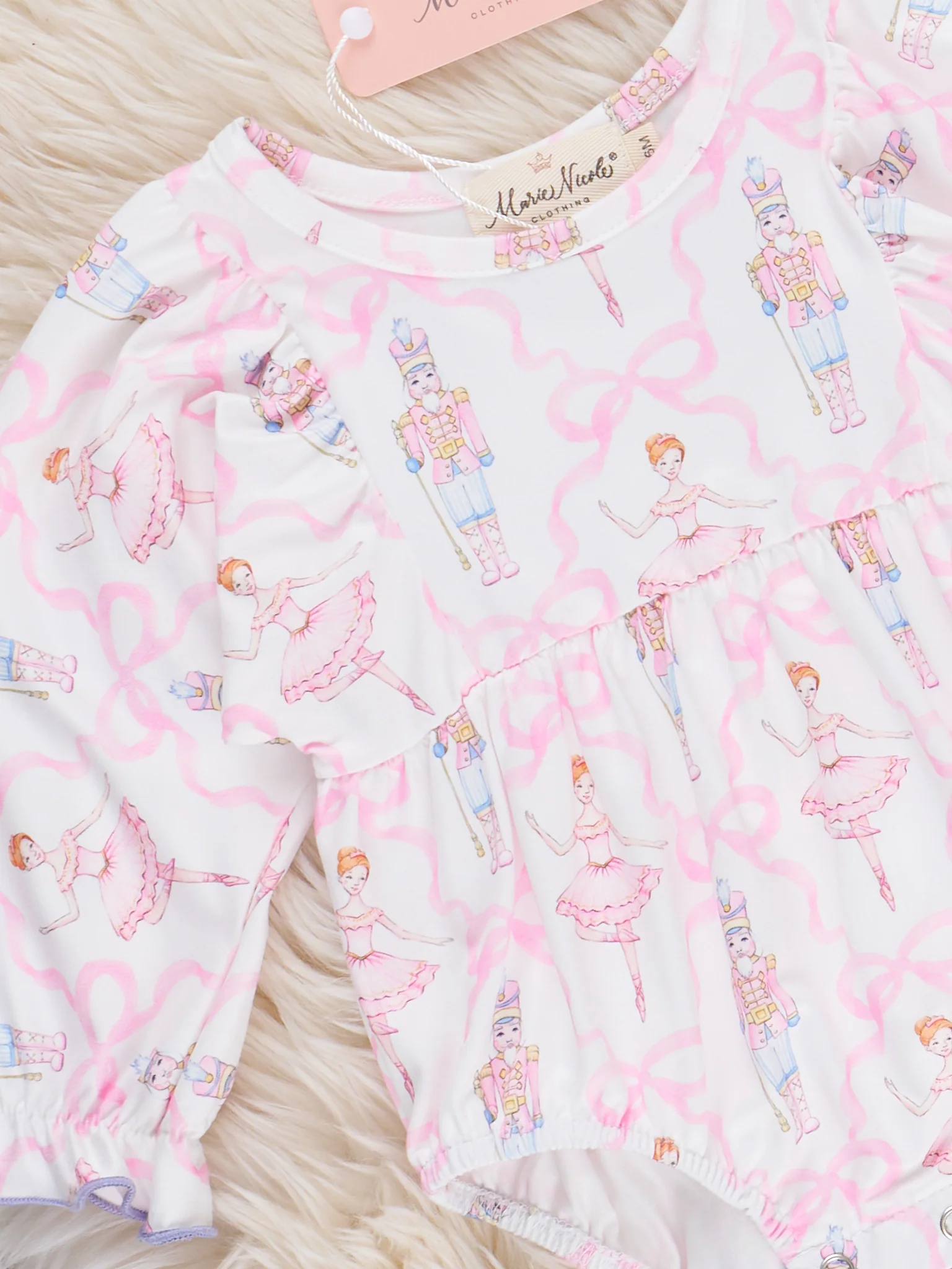 Nutcracker Bows Ruffle Bubble Romper - Image 2