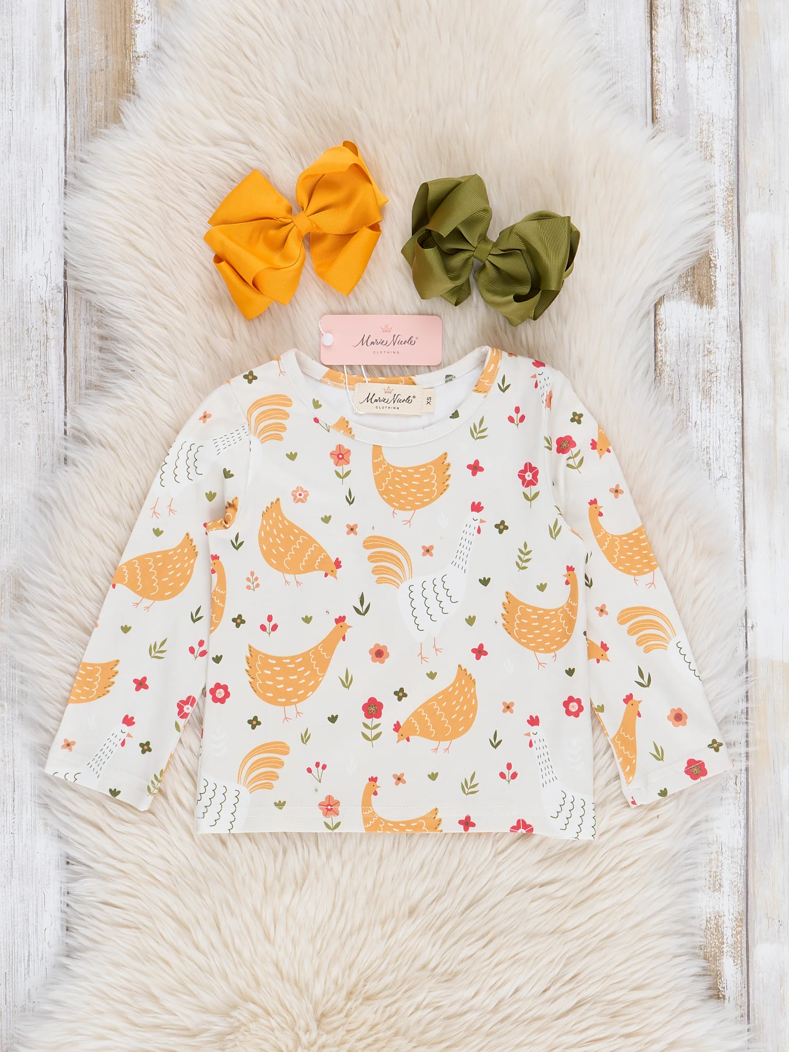 Olive Corduroy Chickens Skirtall Set - Image 4