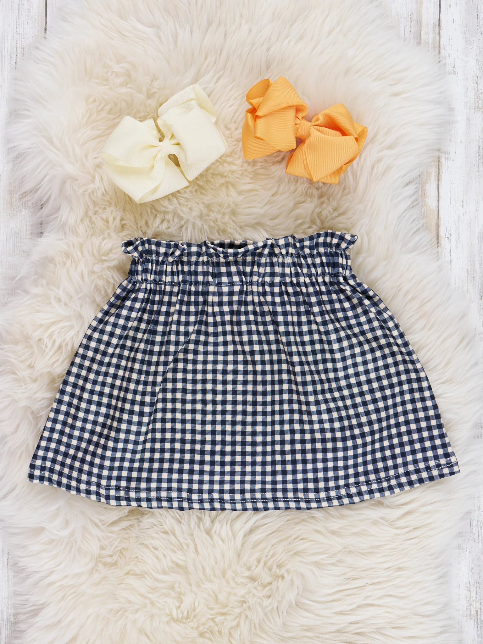 Olive Embroidered Sunflower Gingham Outfit - Image 4