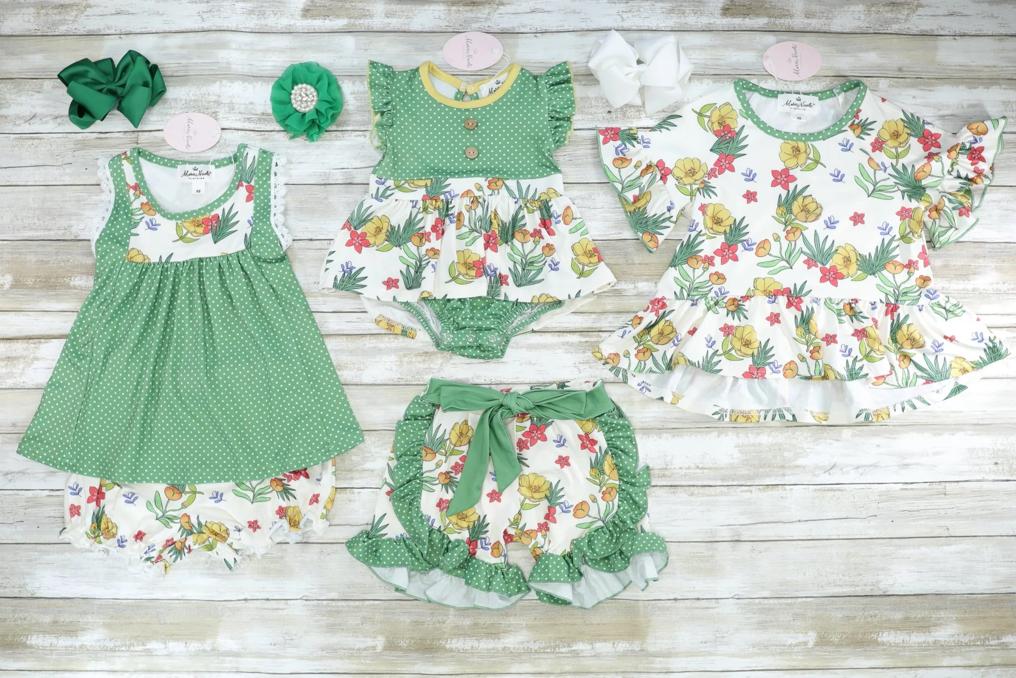 Olive Floral Peplum Top - Image 2