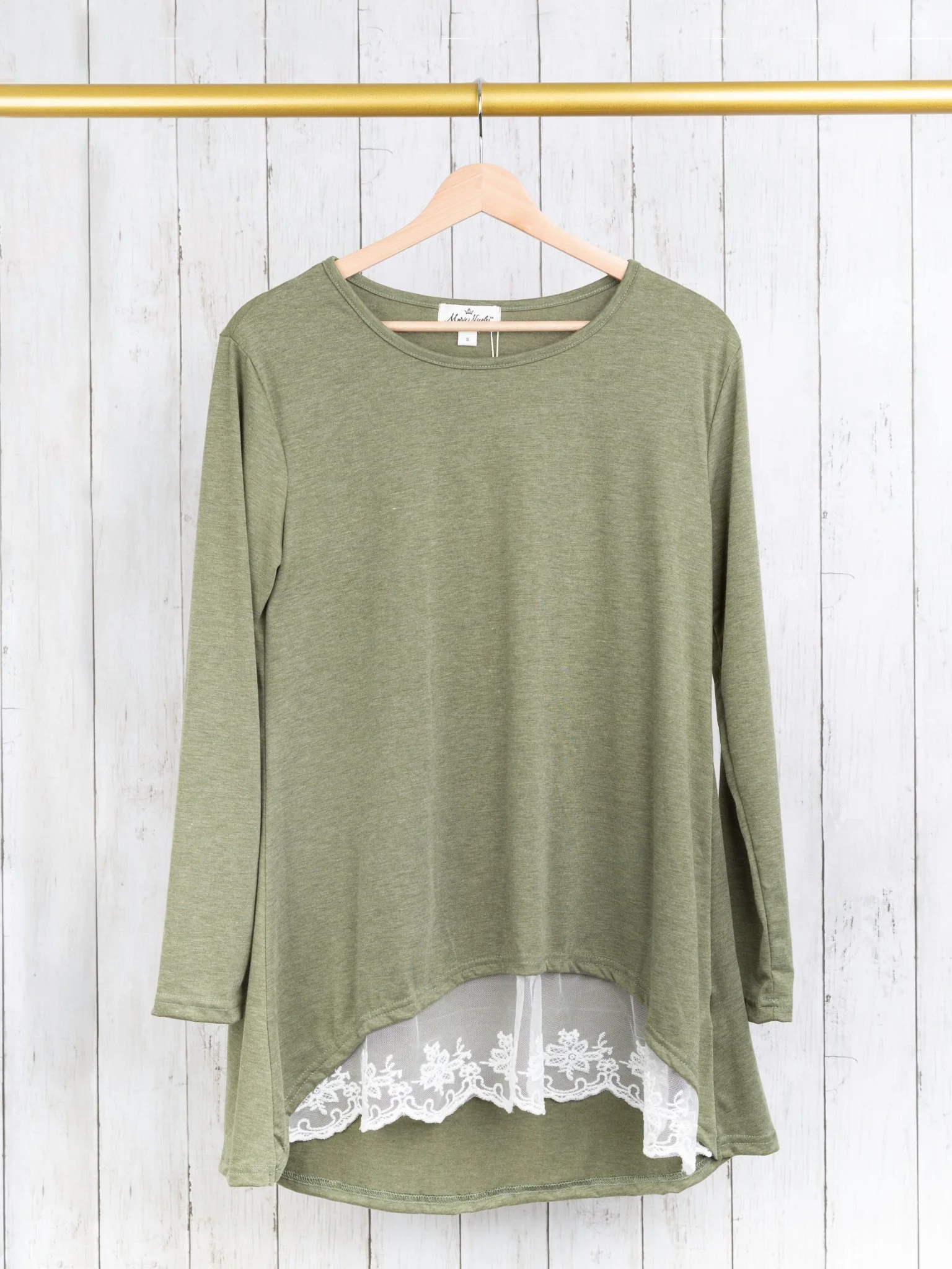 Mom & Me Olive Green Lace Swing Top - Image 6