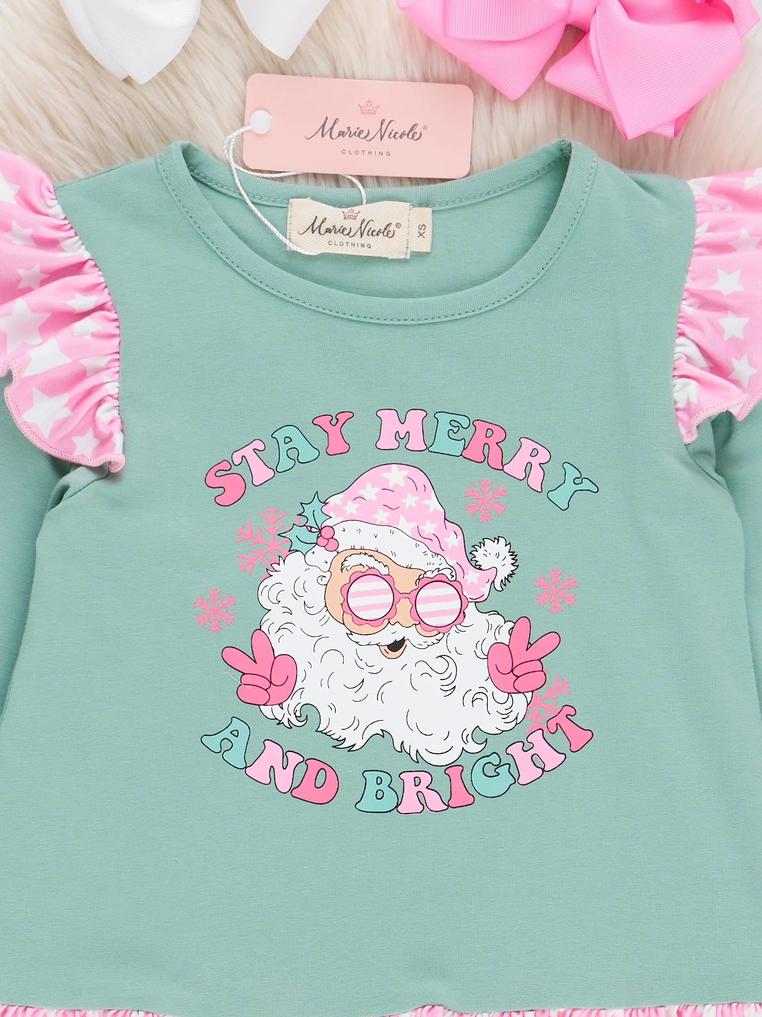 Olive Merry & Bright Ruffle Outfit - Image 4
