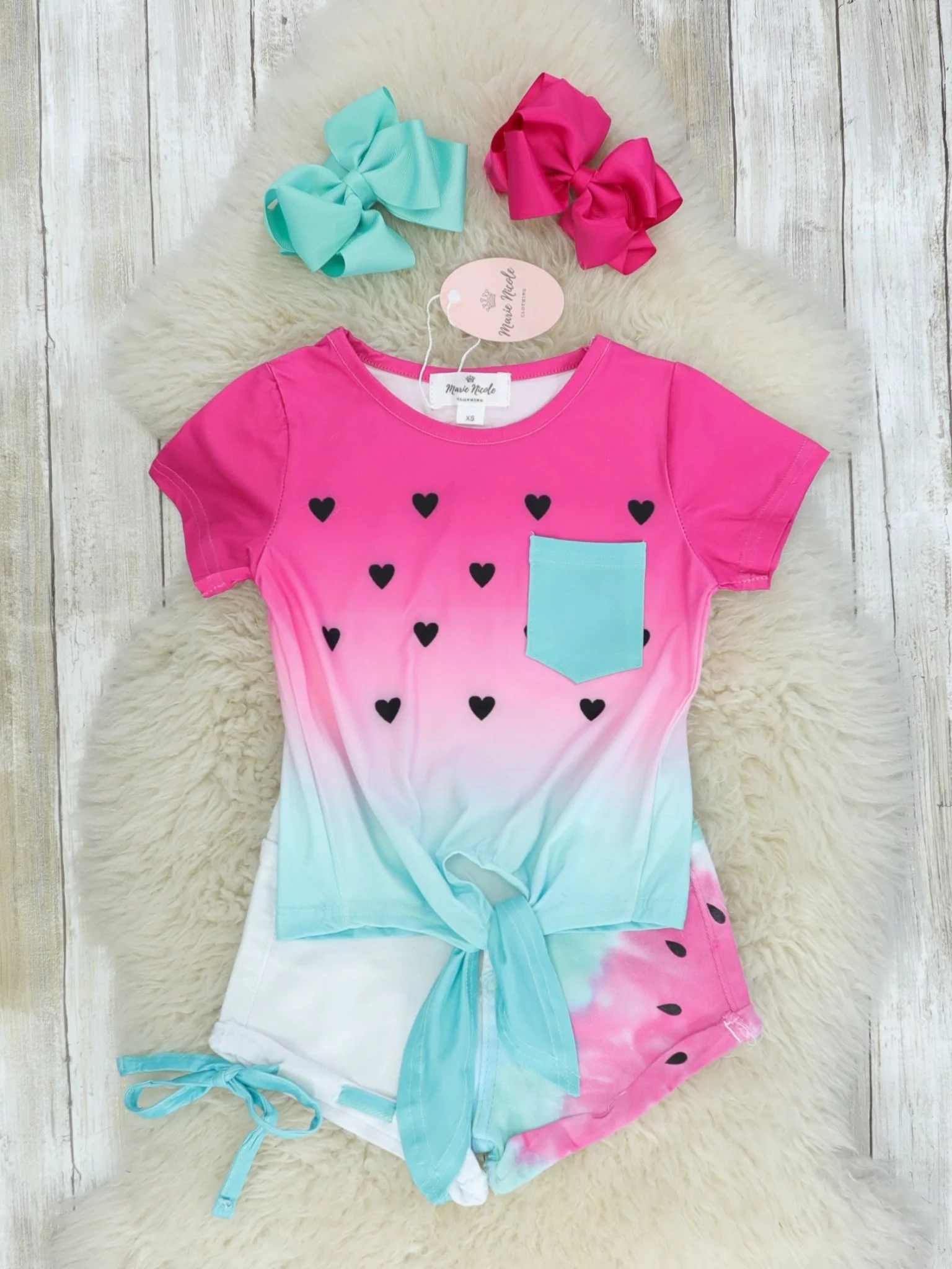 Ombre Watermelon Denim Outfit