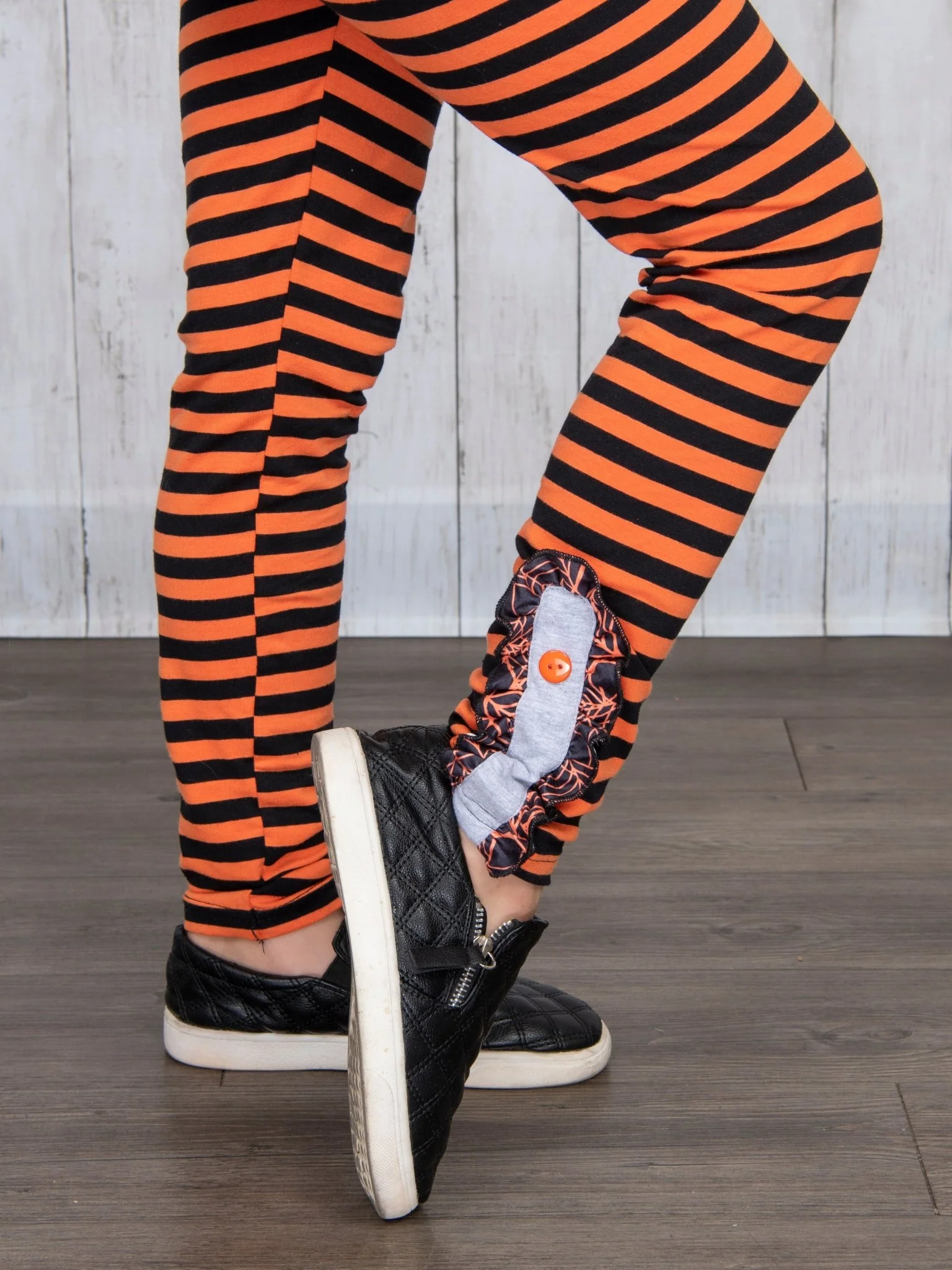 Orange & Black Spider Web Ruffle Outfit - Image 6