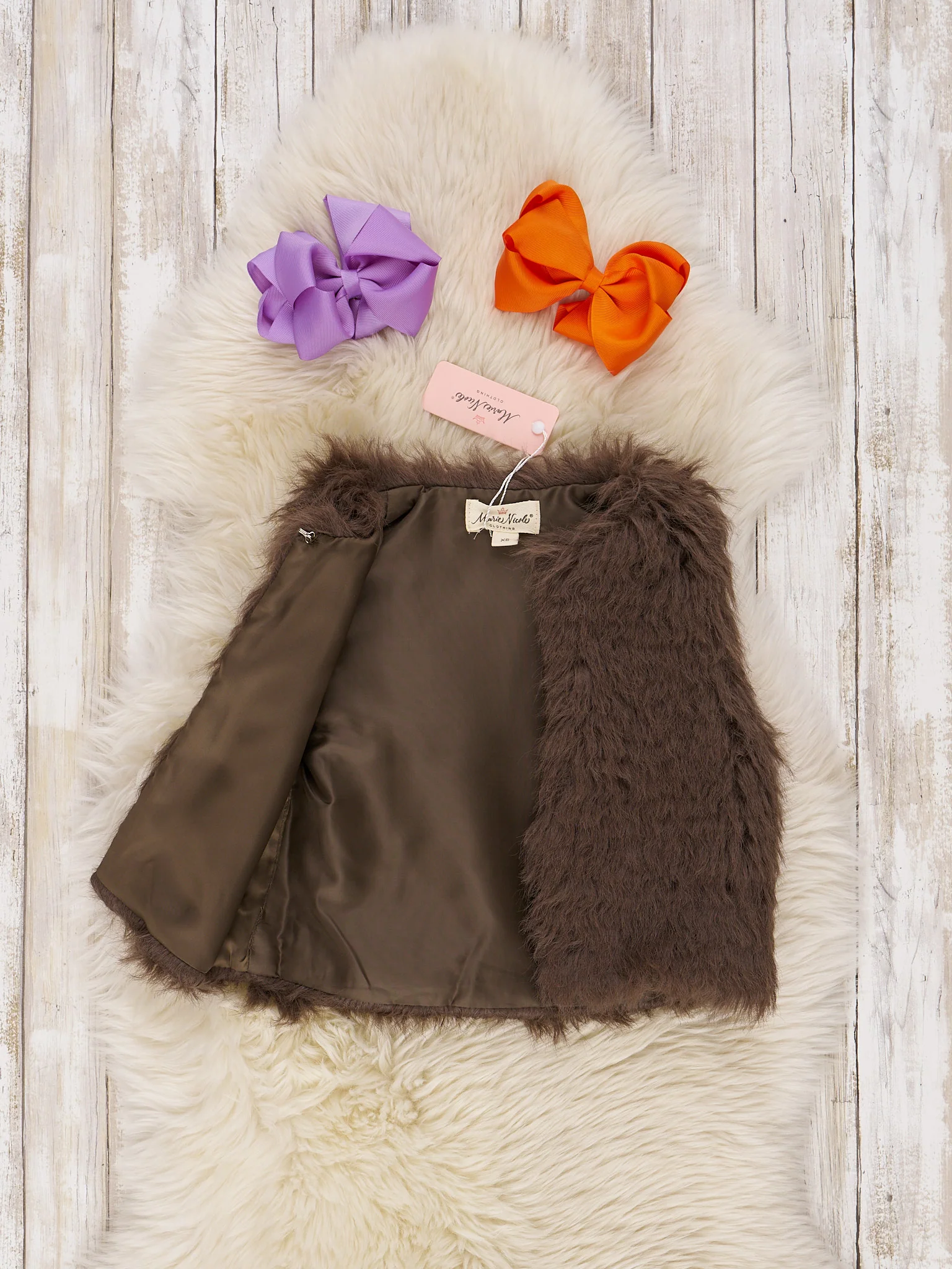 Orange & Brown Bell Sleeve Halloween Outfit - Image 2