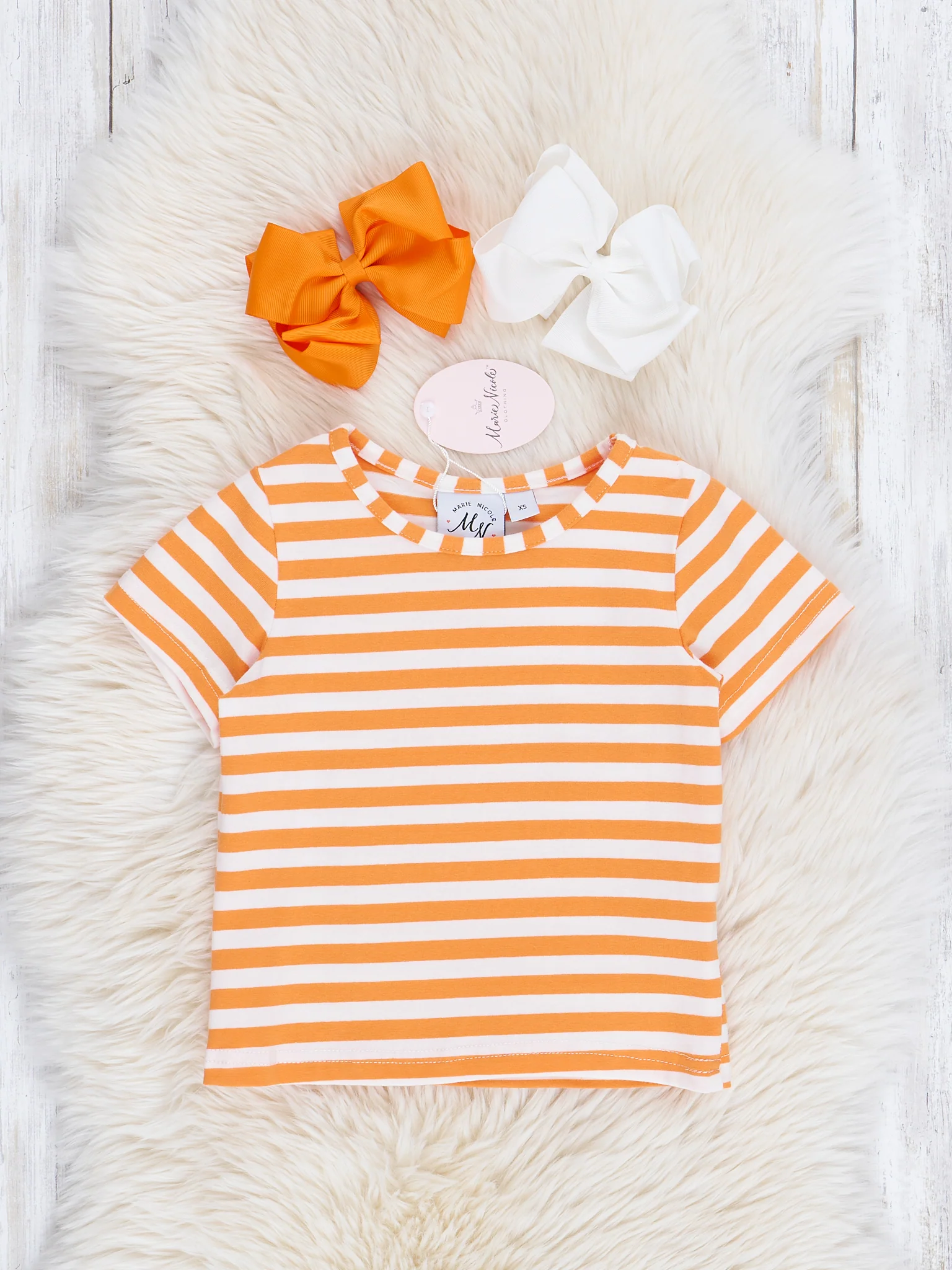 Orange & Denim Bunny Overalls Outfit - Image 6