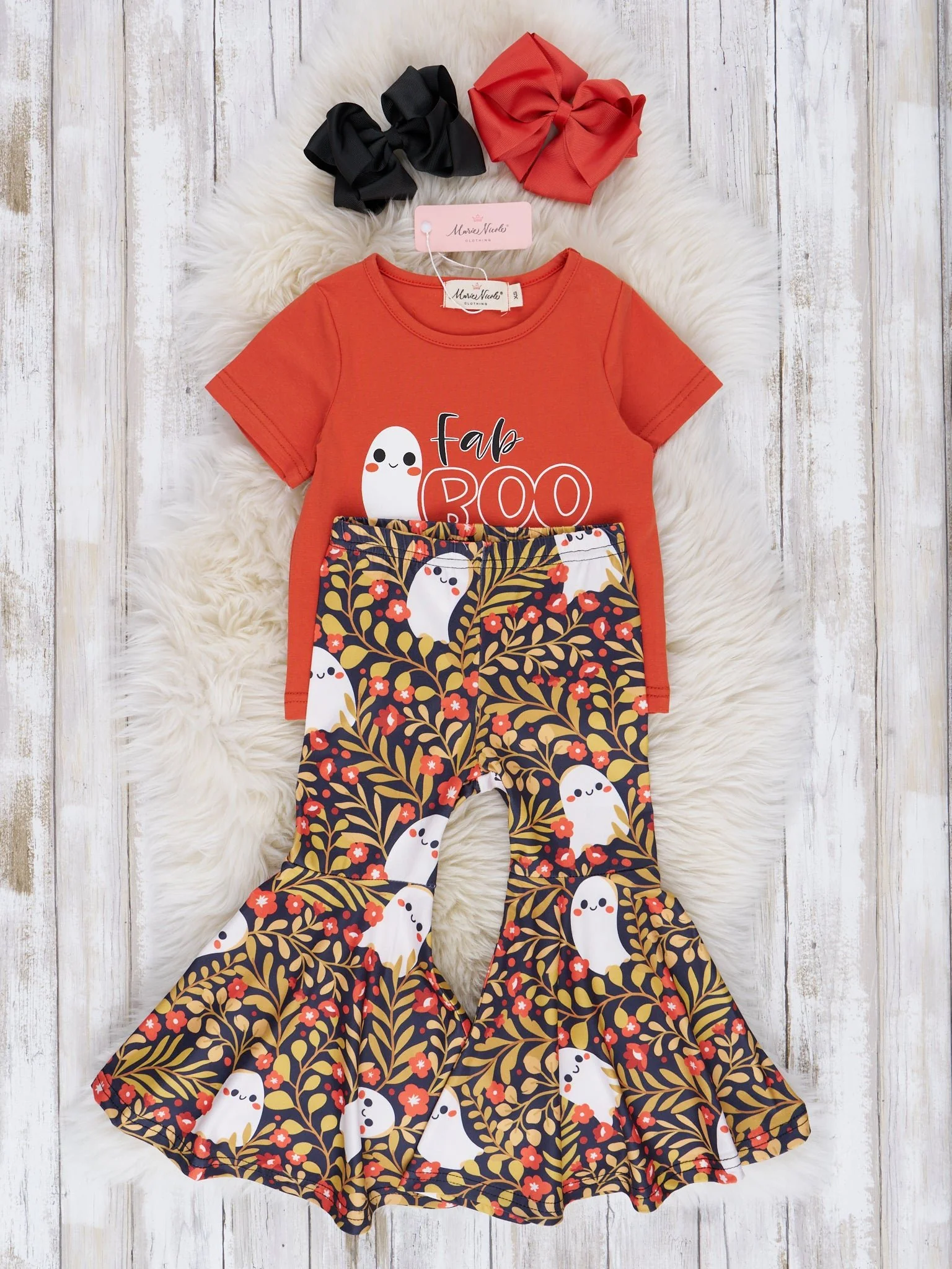 Orange Fab-BOO-lous Ghost Bell Bottom Outfit - Image 2