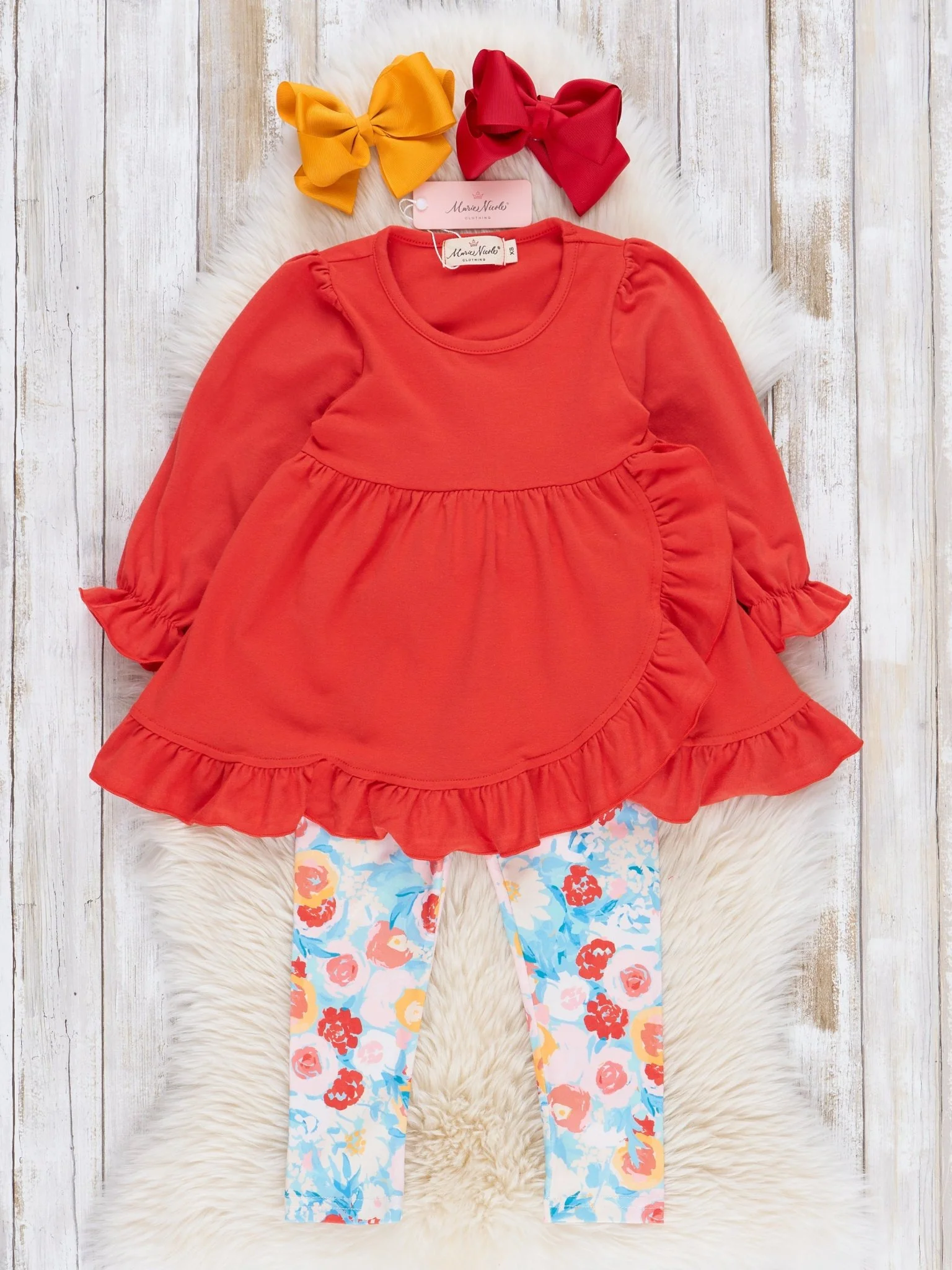 Orange Floral 3 Piece Set - Image 4