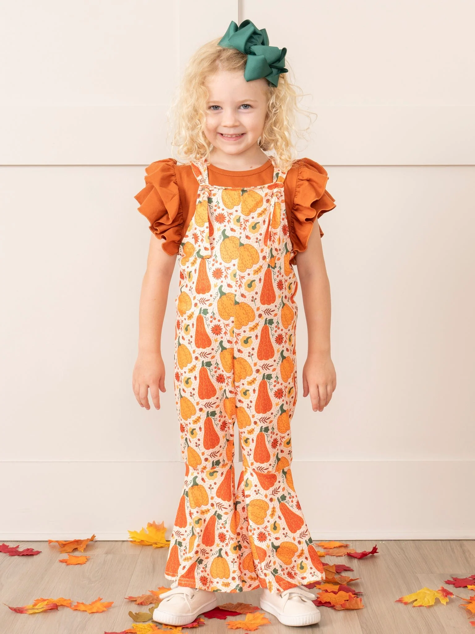 Orange Gourd Party Overalls Set - Image 2