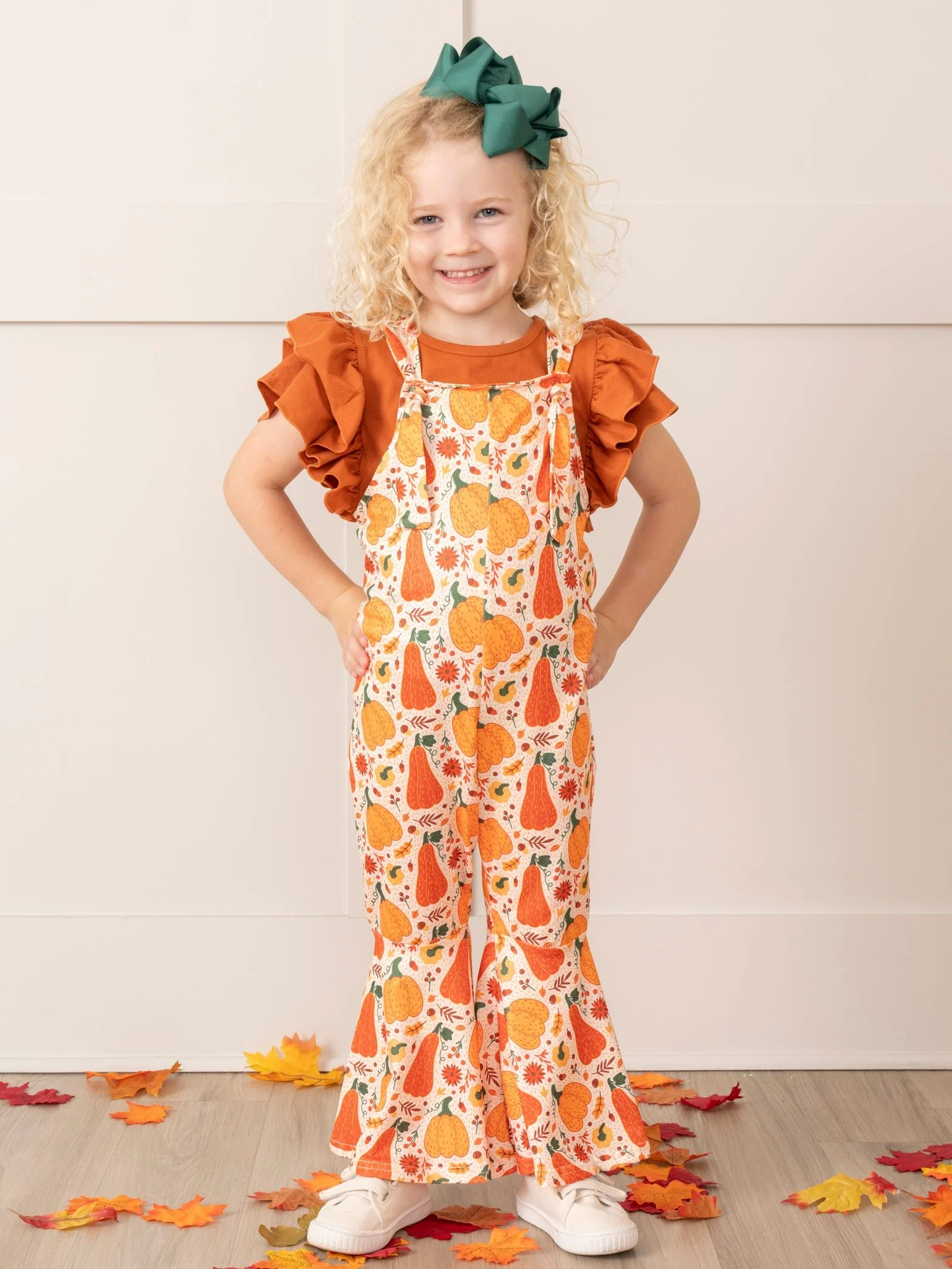 Orange Gourd Party Overalls Set - Image 6