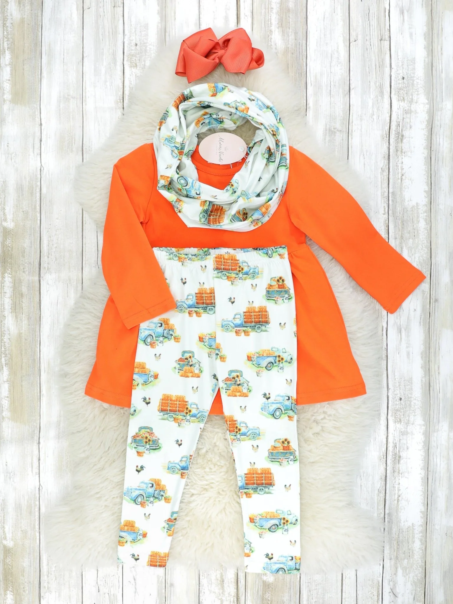 Orange Hayride Outfit W/ Scarf - Image 2