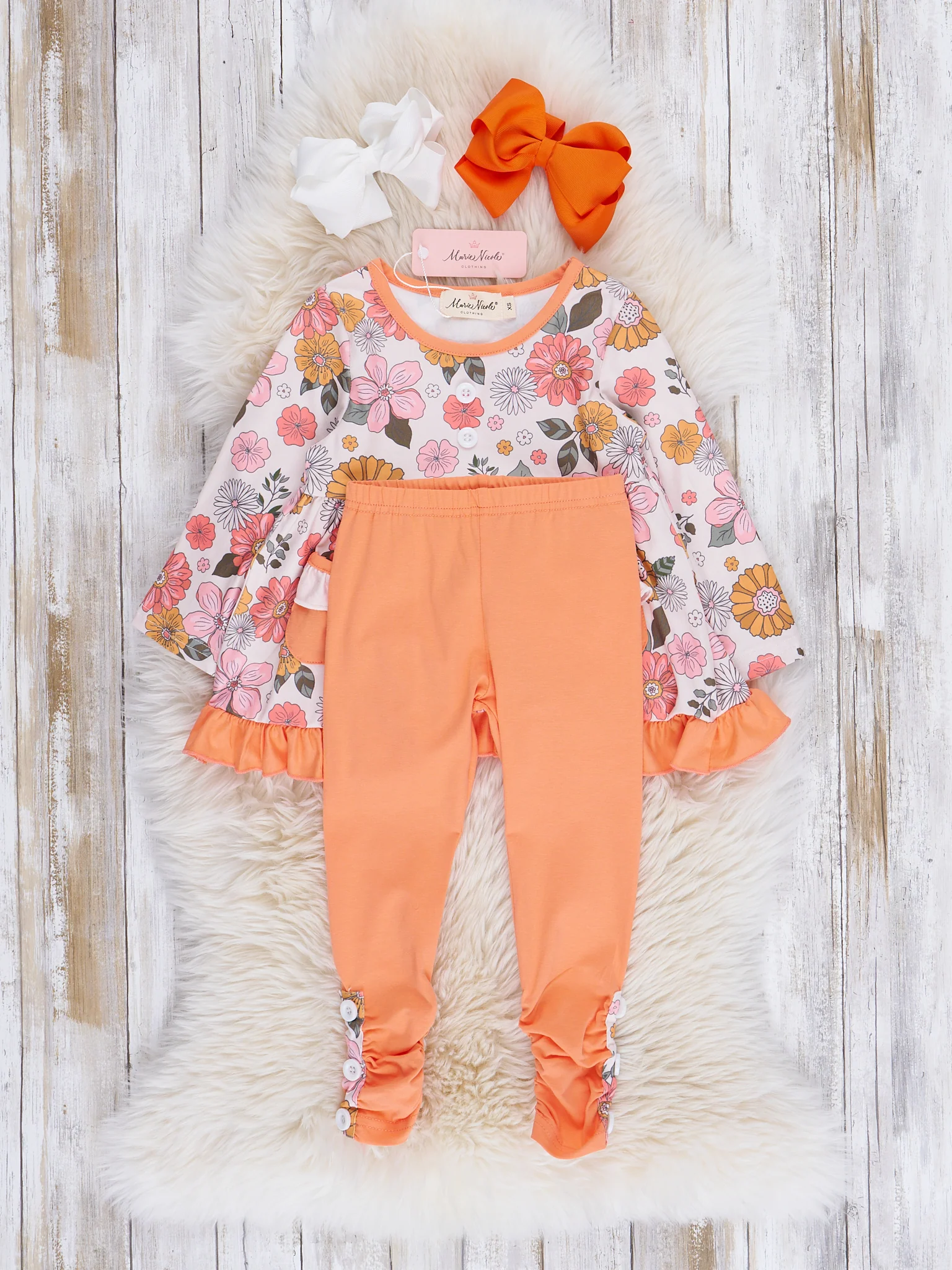 Orange Marigold Blooms Pocket Outfit - Image 2