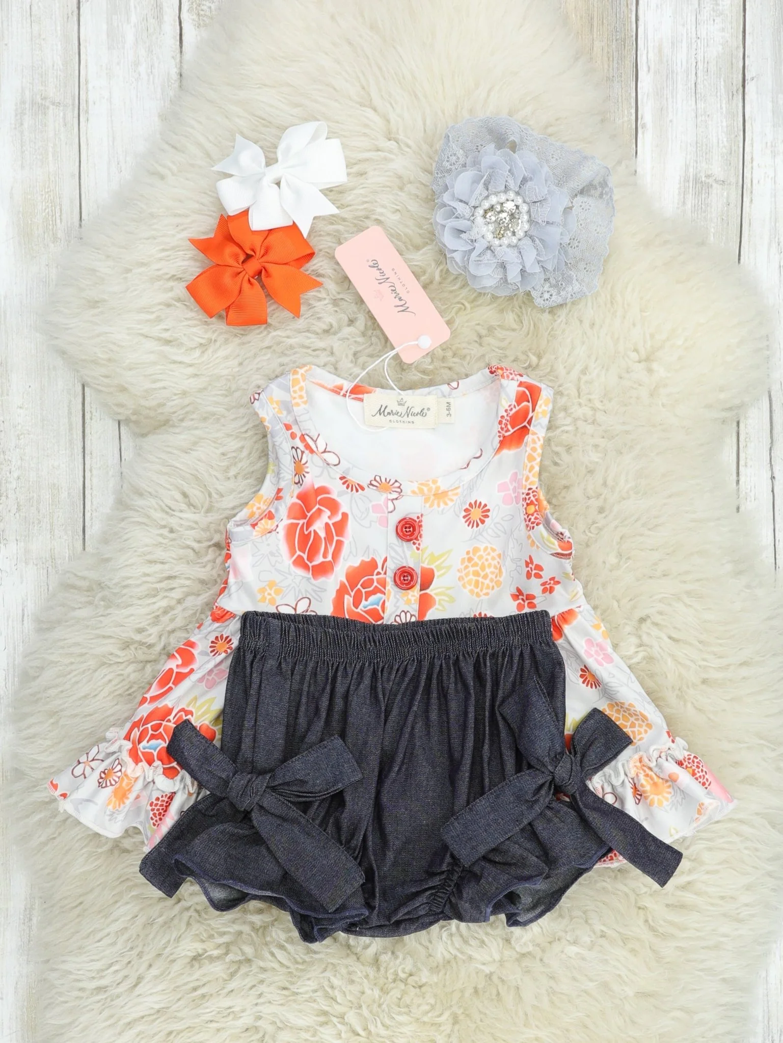 Orange Marigold Tunic & Bloomers Outfit - Image 2