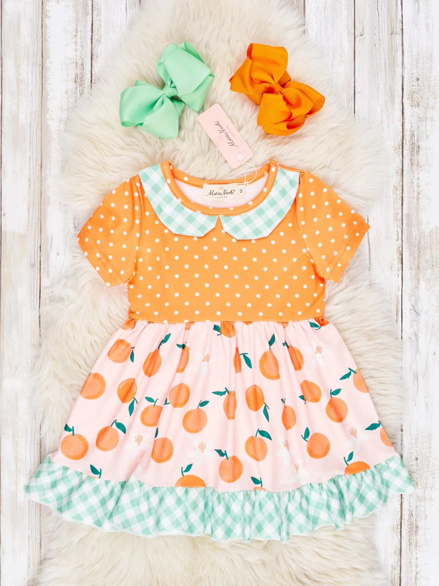 Oranges Vintage Ruffle Dress