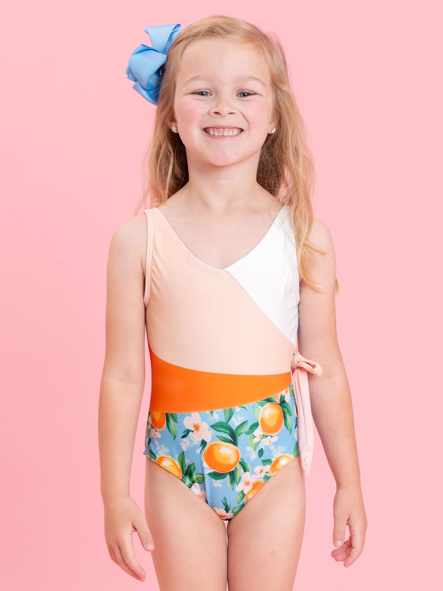 Orchard Breeze Floral Ruffle Swimsuit - Girl