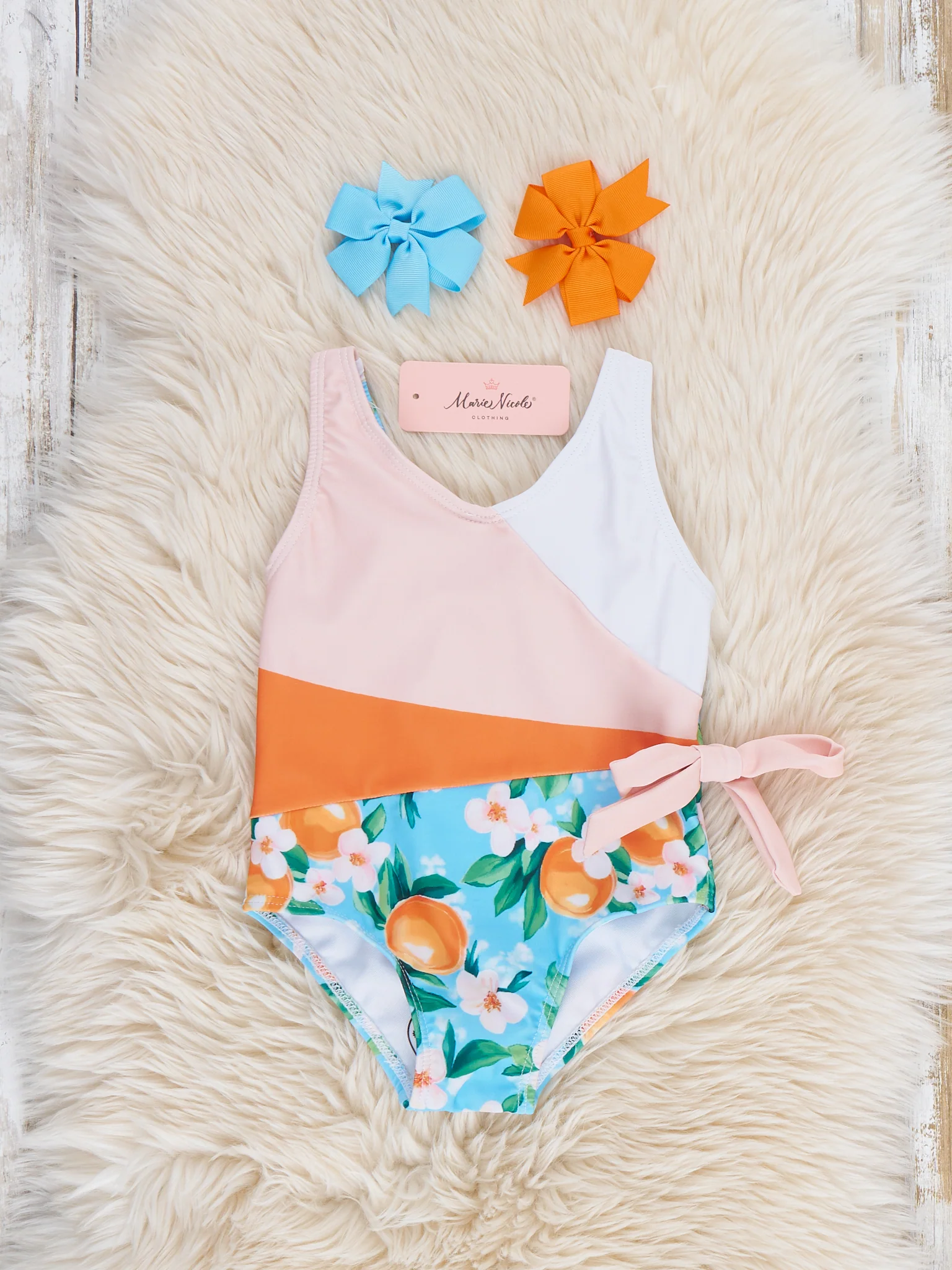 Orchard Breeze Floral Ruffle Swimsuit - Girl - Image 3