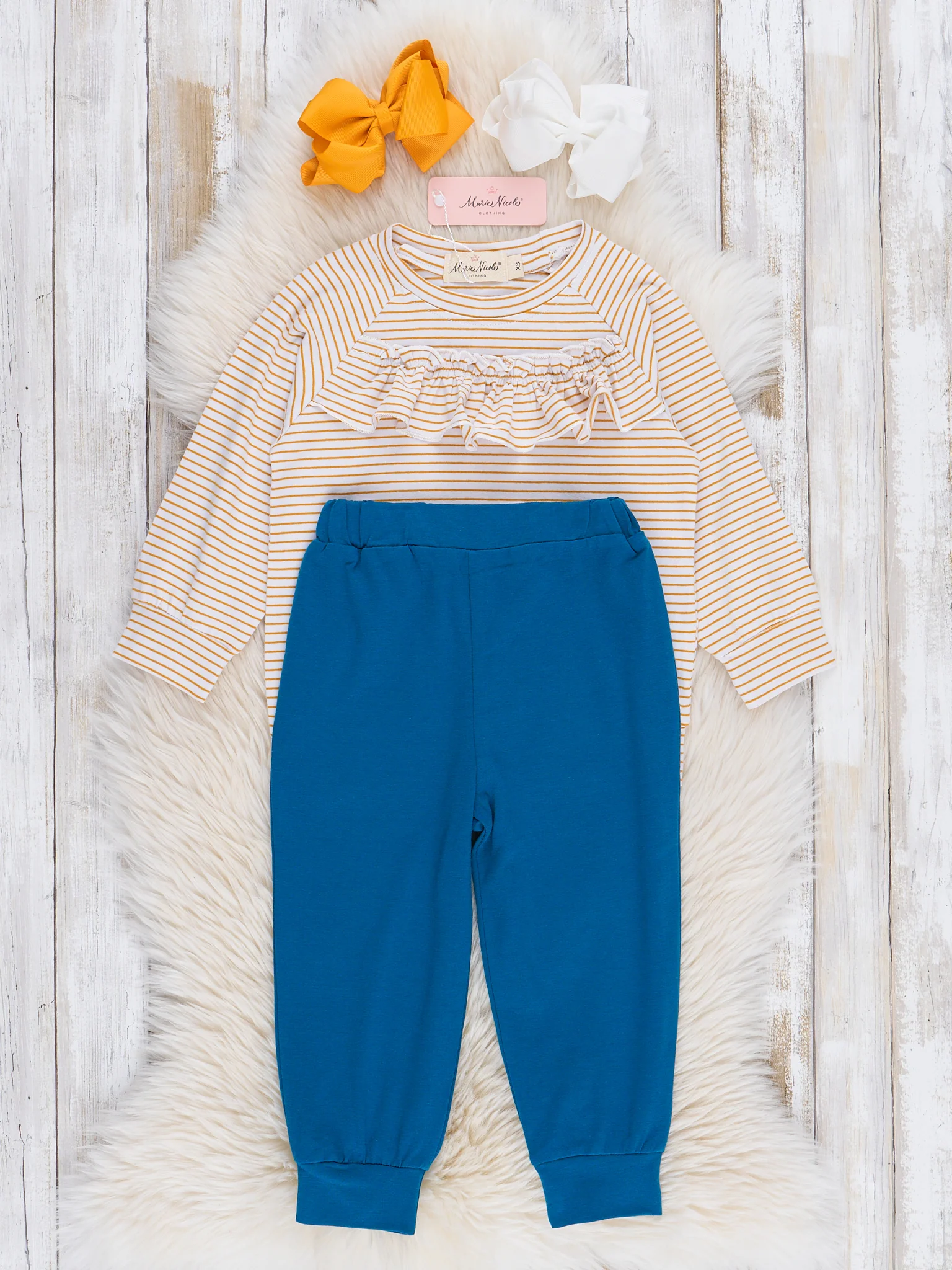 Out of the Blue  Ruffle Joggers Outfit - Image 2