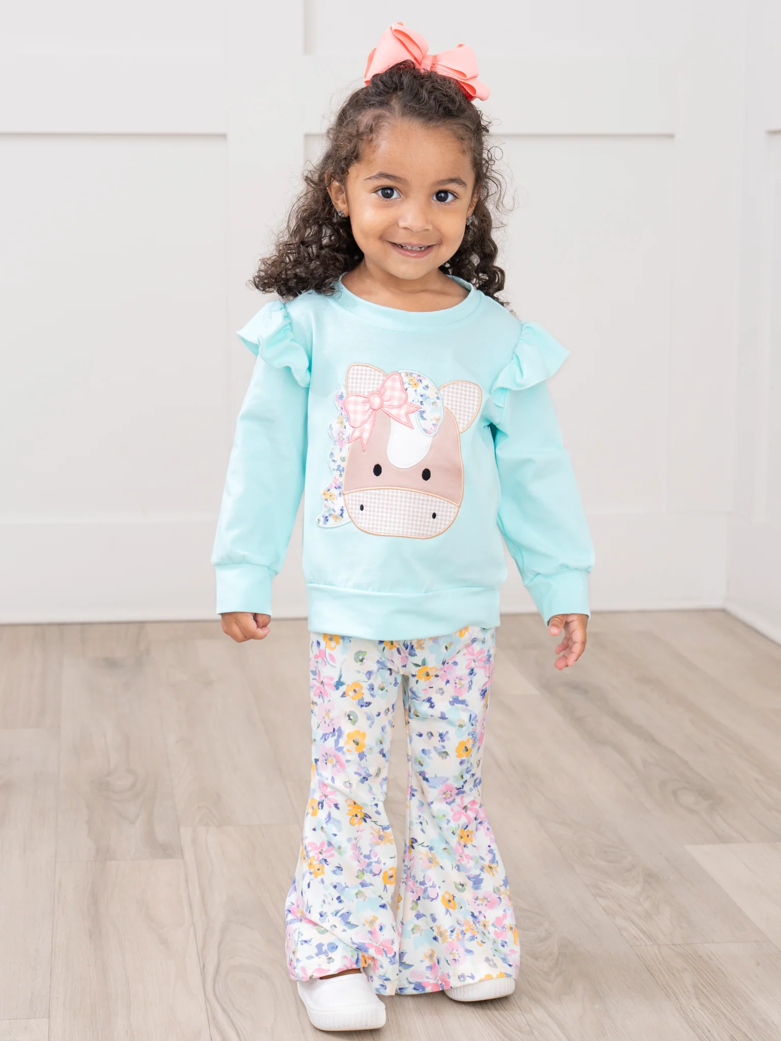 Palomino Dreams Embroidered Ruffle Bell Bottom Outfit - Image 5