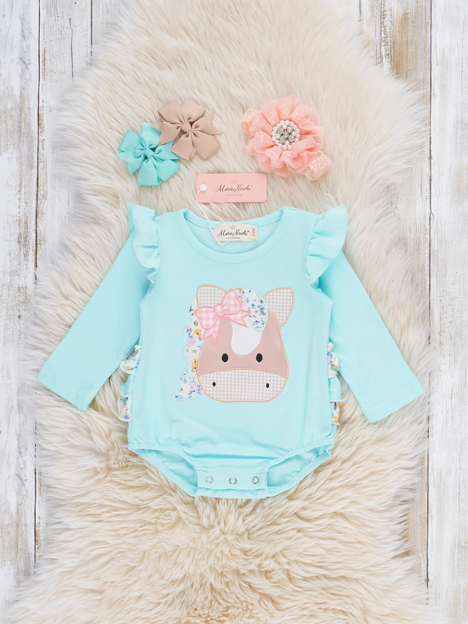 Palomino Dreams Embroidered Ruffle Romper