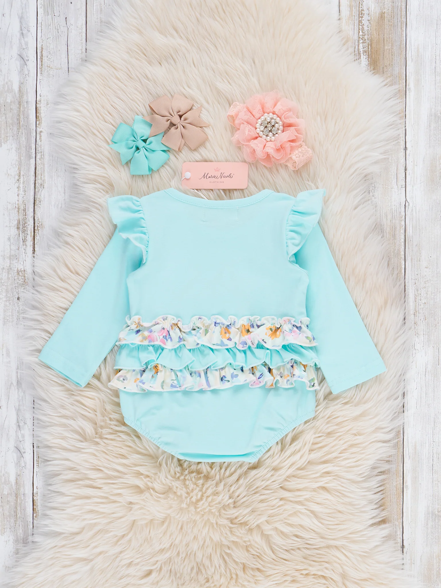 Palomino Dreams Embroidered Ruffle Romper - Image 3