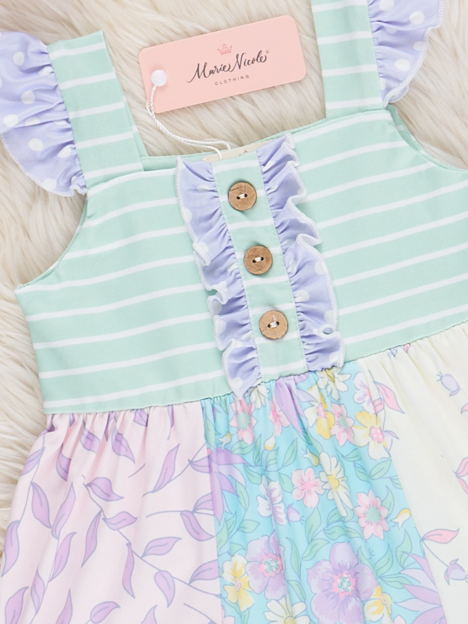 Pastel Buds & Blooms Ruffle Outfit - Image 3
