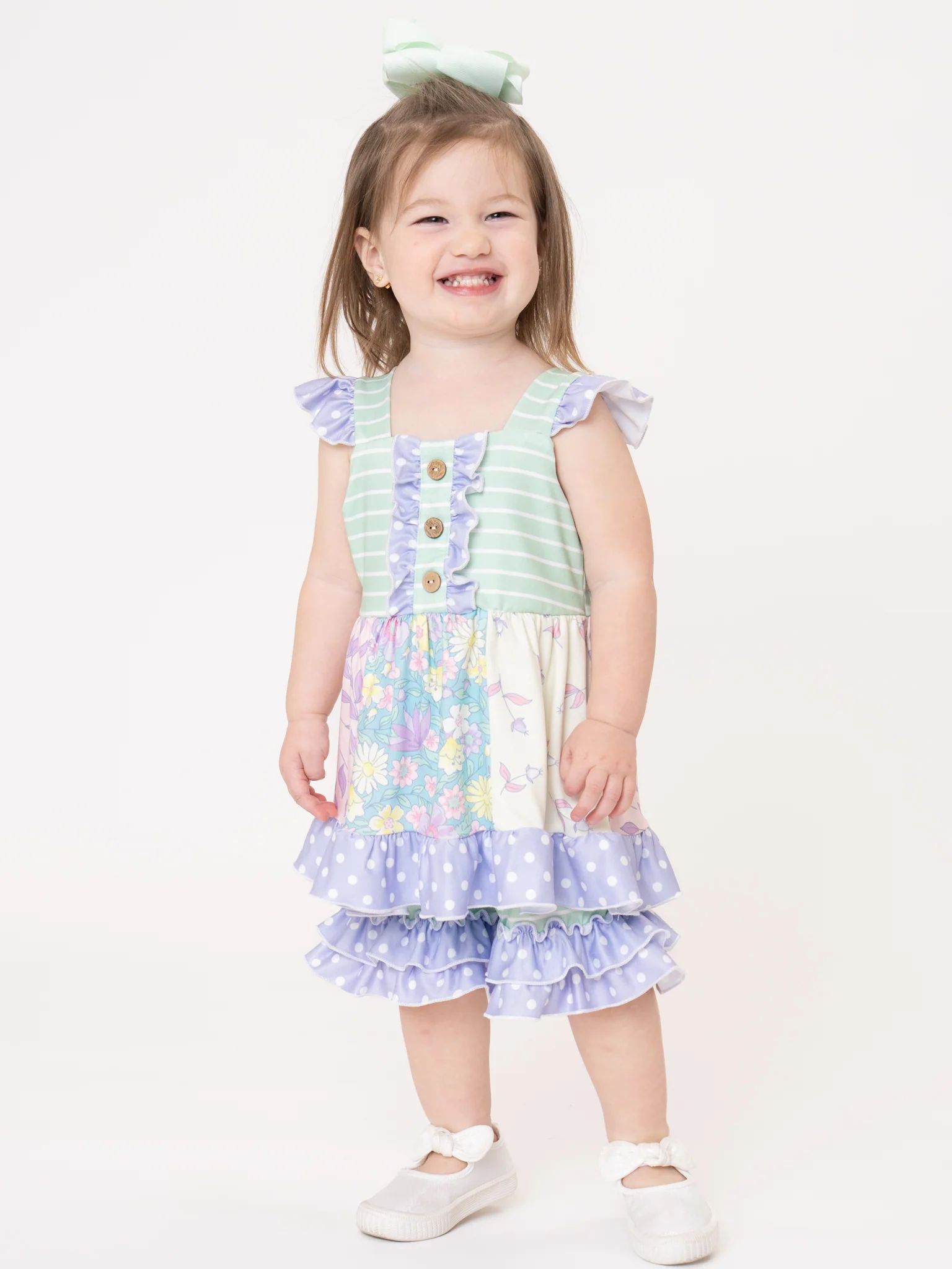 Pastel Buds & Blooms Ruffle Outfit - Image 5