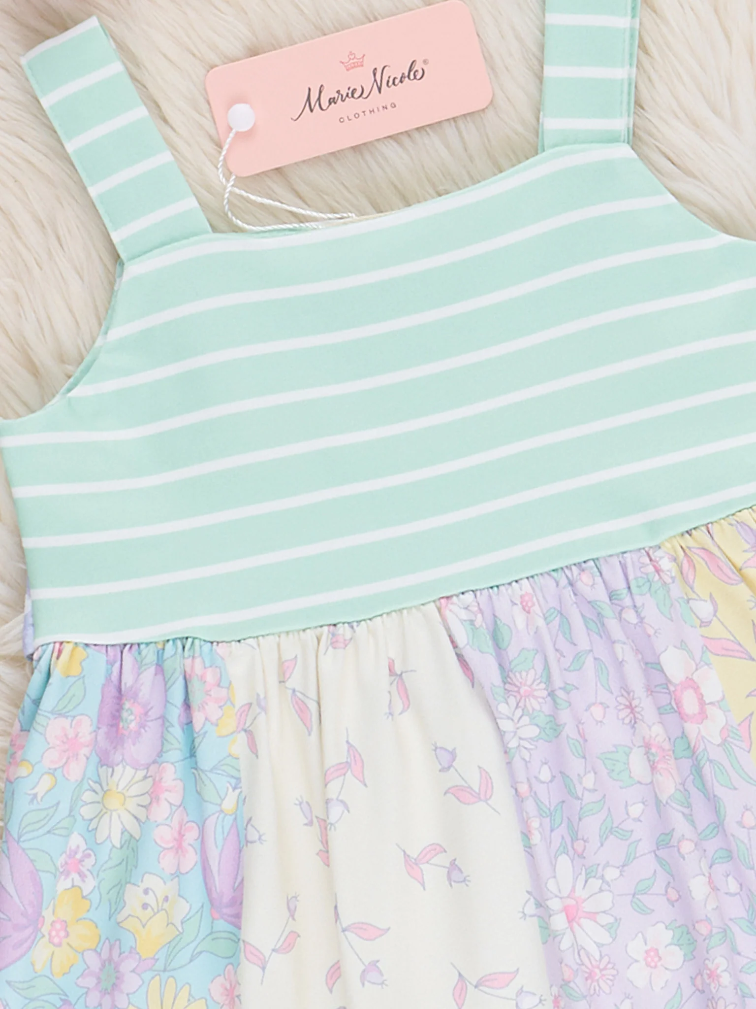 Pastel Buds & Blooms Ruffle Tie Dress - Image 2