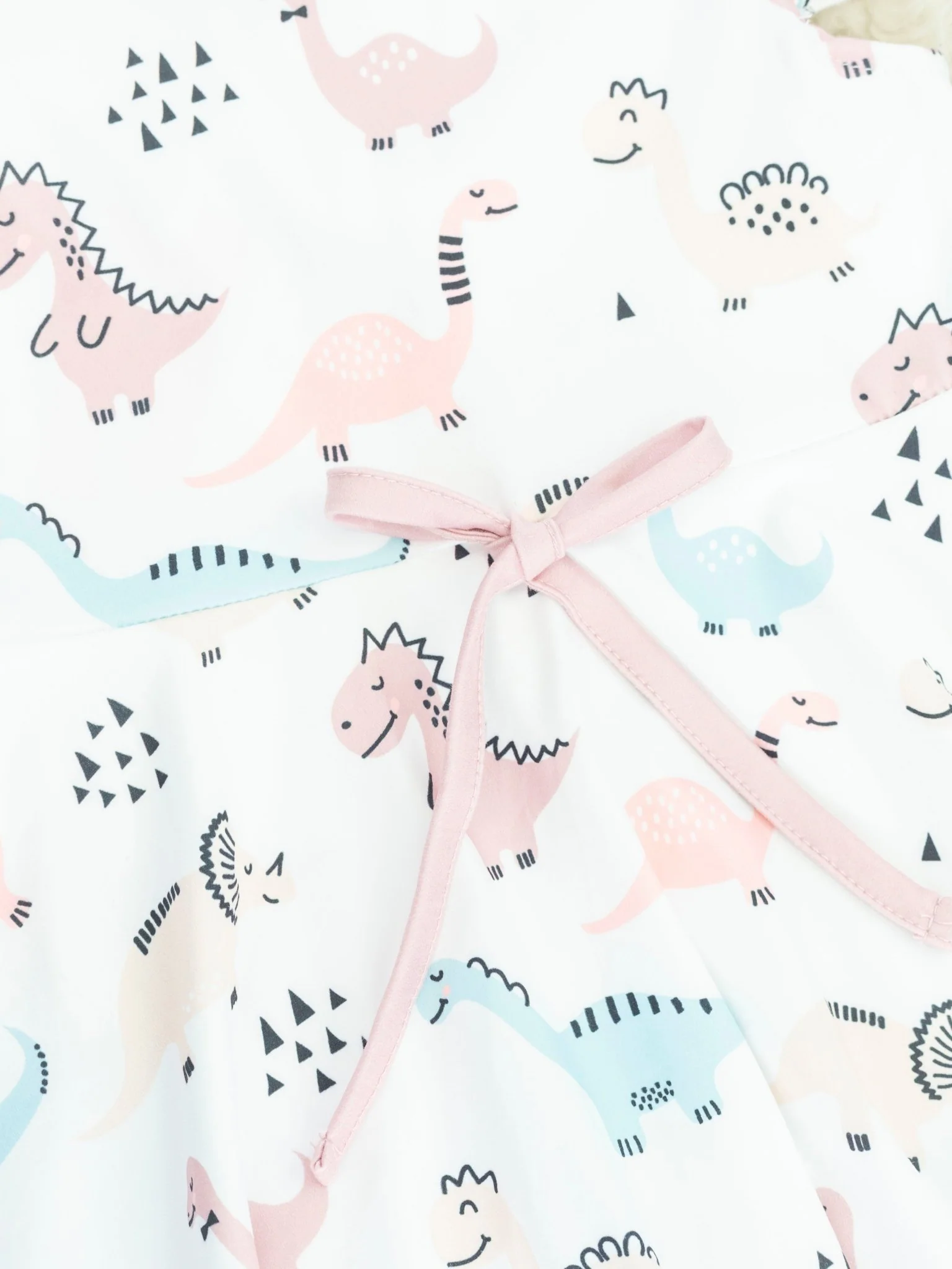 Pastel Dinosaur Flutter Sleeve Dress - Image 2