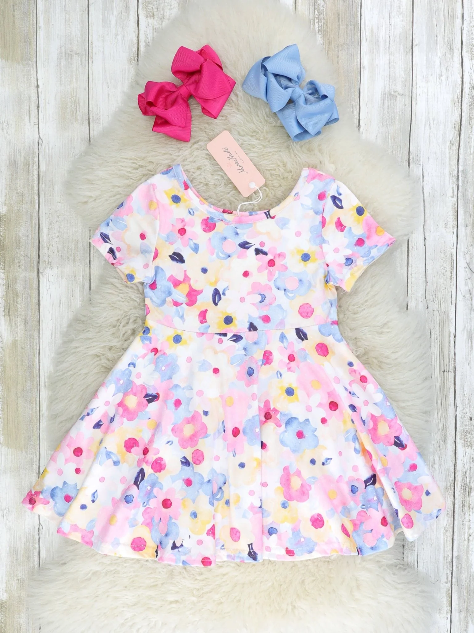 Pastel Floral Swing Dress