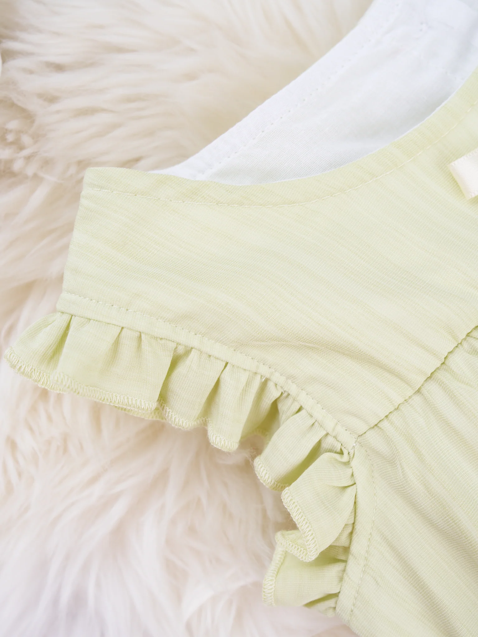Pastel Green Ruffle Bow Dress - Image 3