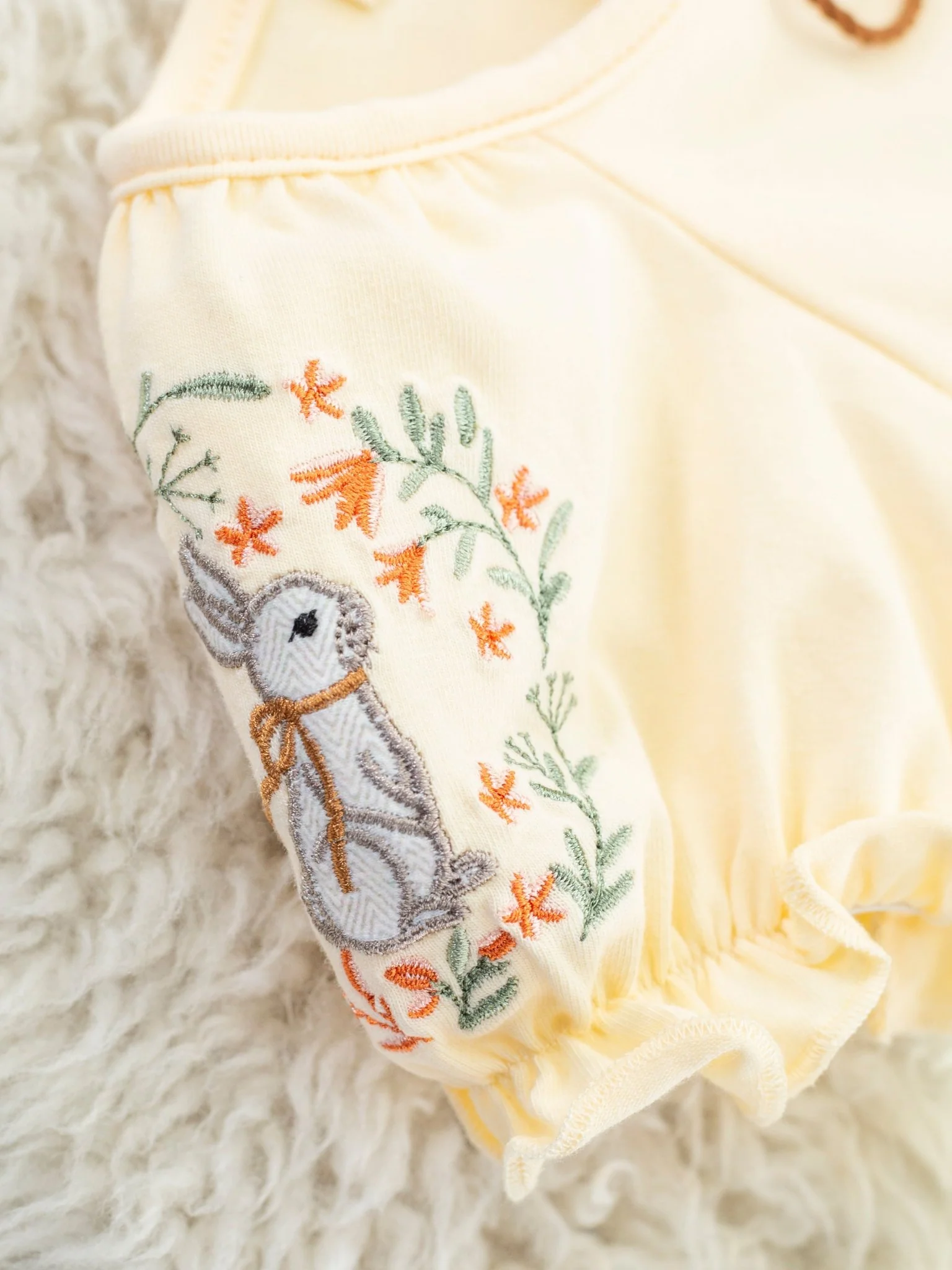Pastel Yellow Floral Tie Romper - Image 2