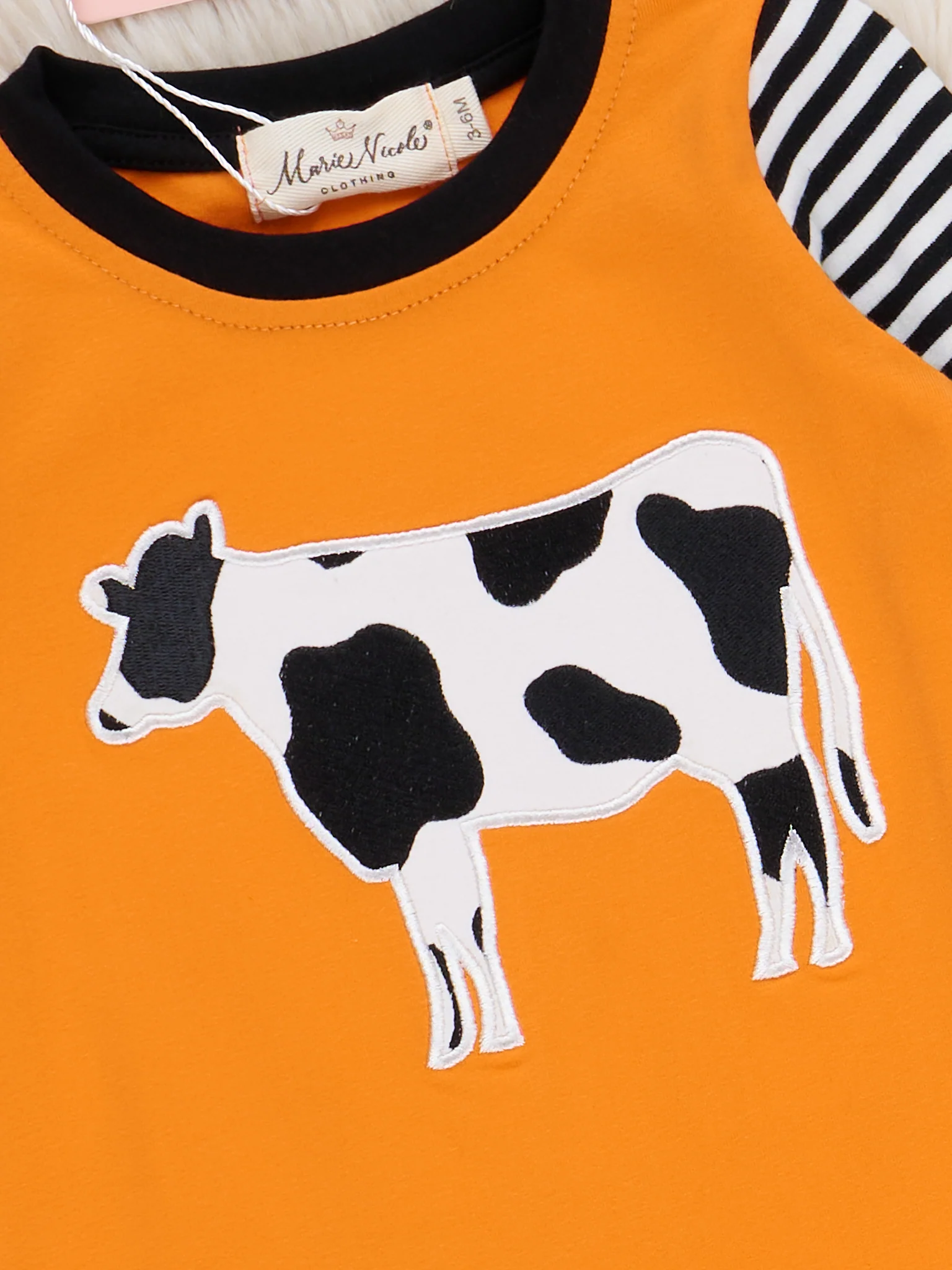 Pasture Pal Embroidered Cow Romper - Image 2