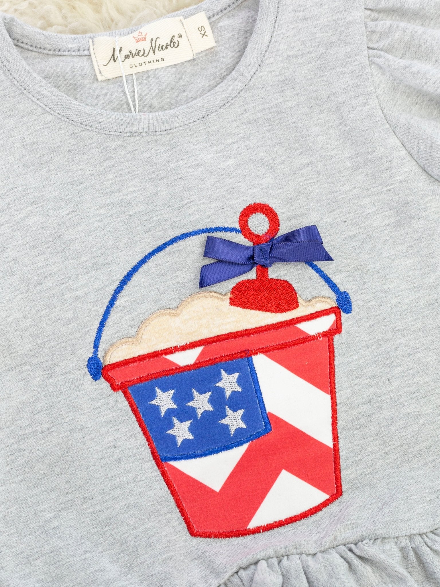 Patriotic Beach Bucket Ruffle Outfit - Image 3