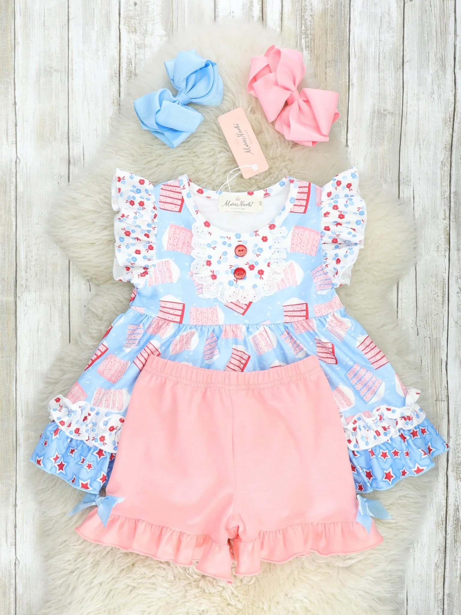Patriotic Cake Ruffle Outfit - Image 2