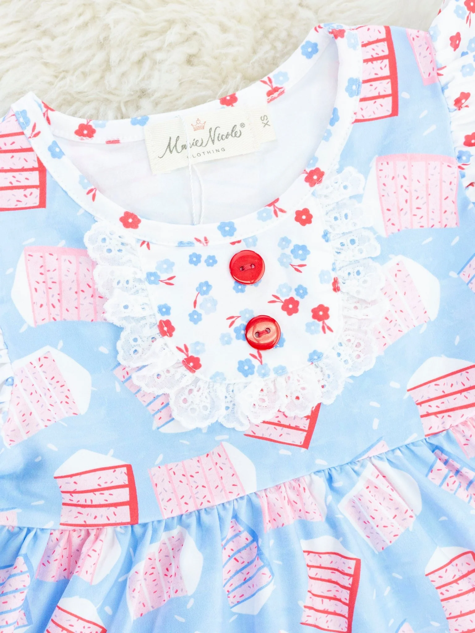 Patriotic Cake Ruffle Outfit - Image 3