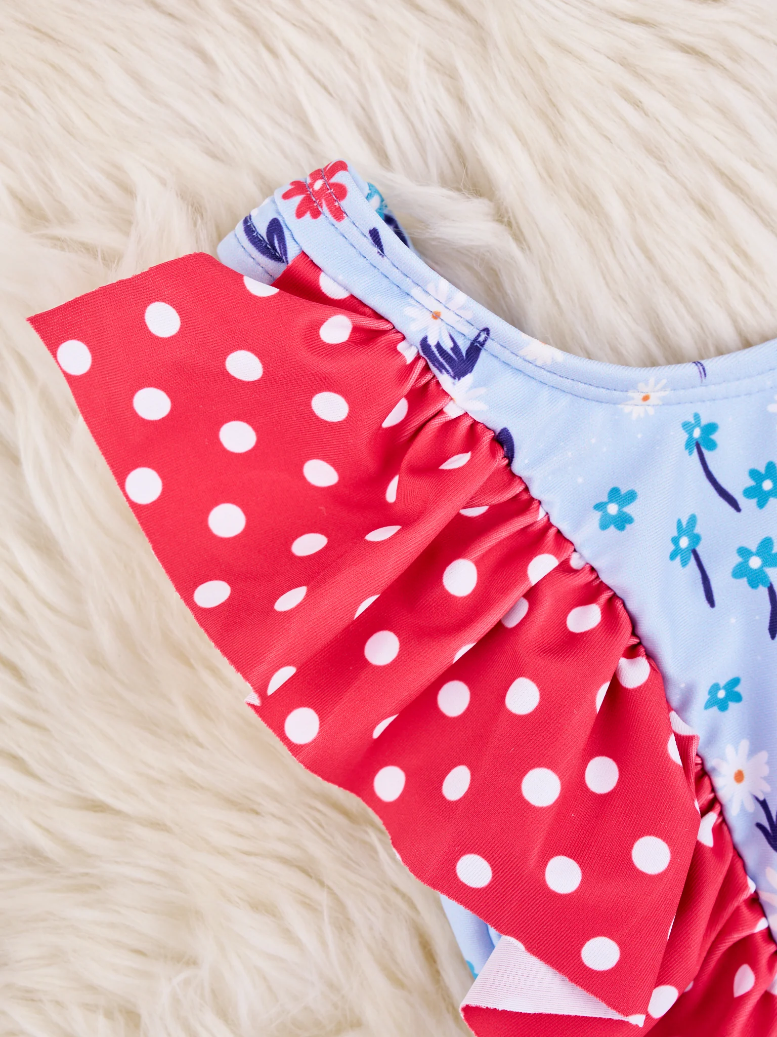 Patriotic Daisy Ruffle Swimsuit - Image 3