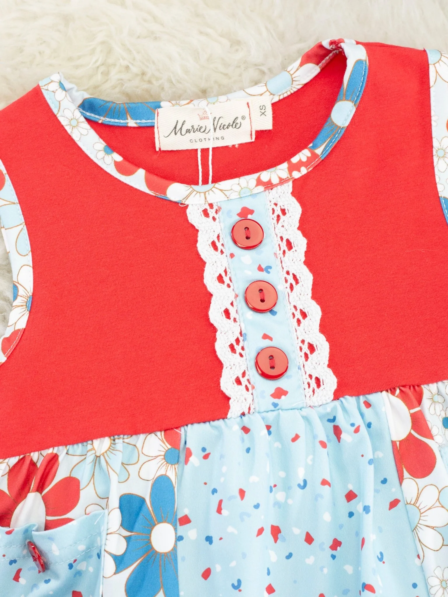 Patriotic Floral Ruffle Outfit - Image 4