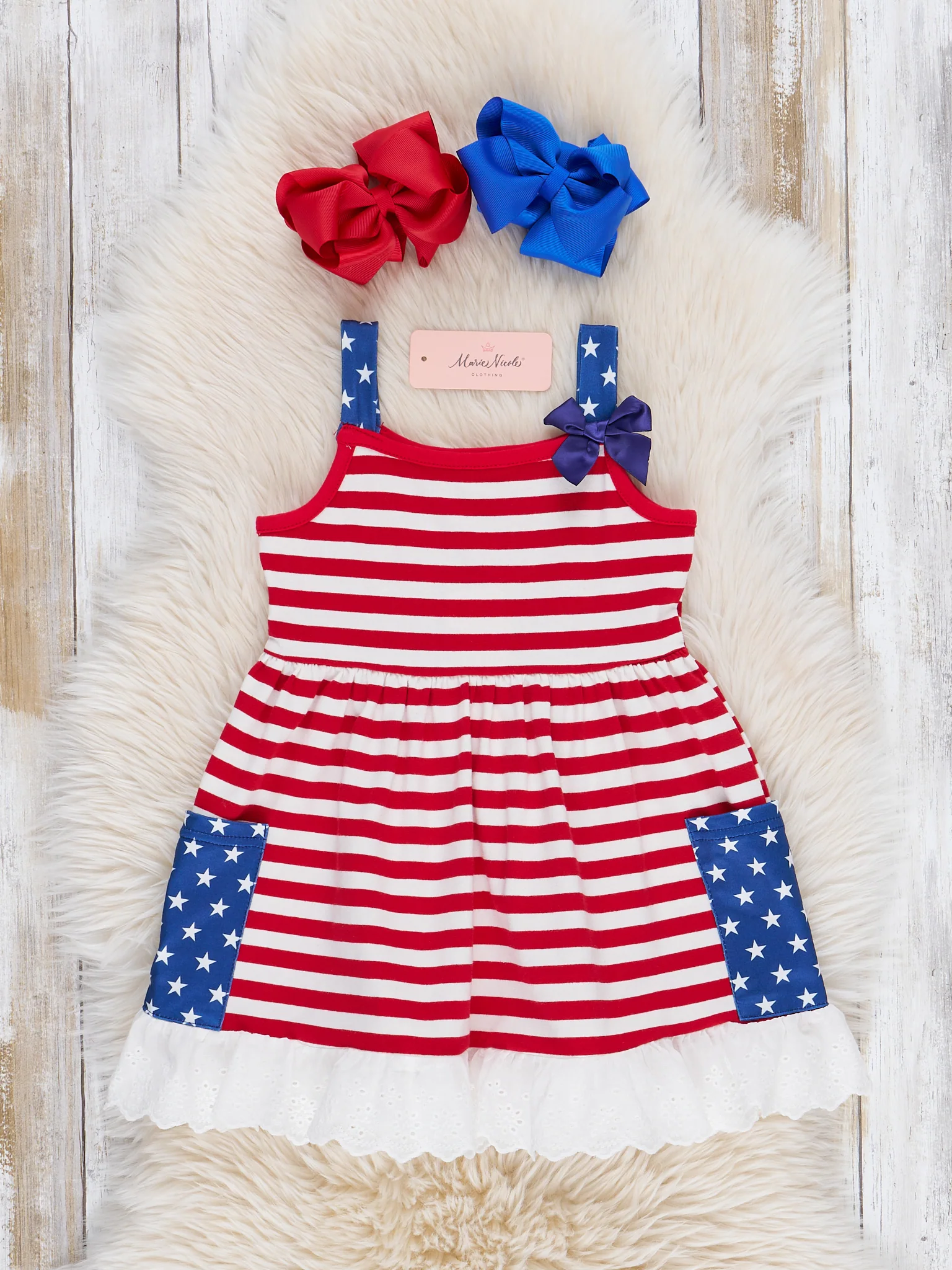 Patriotic Lace Hem Dress - Image 2