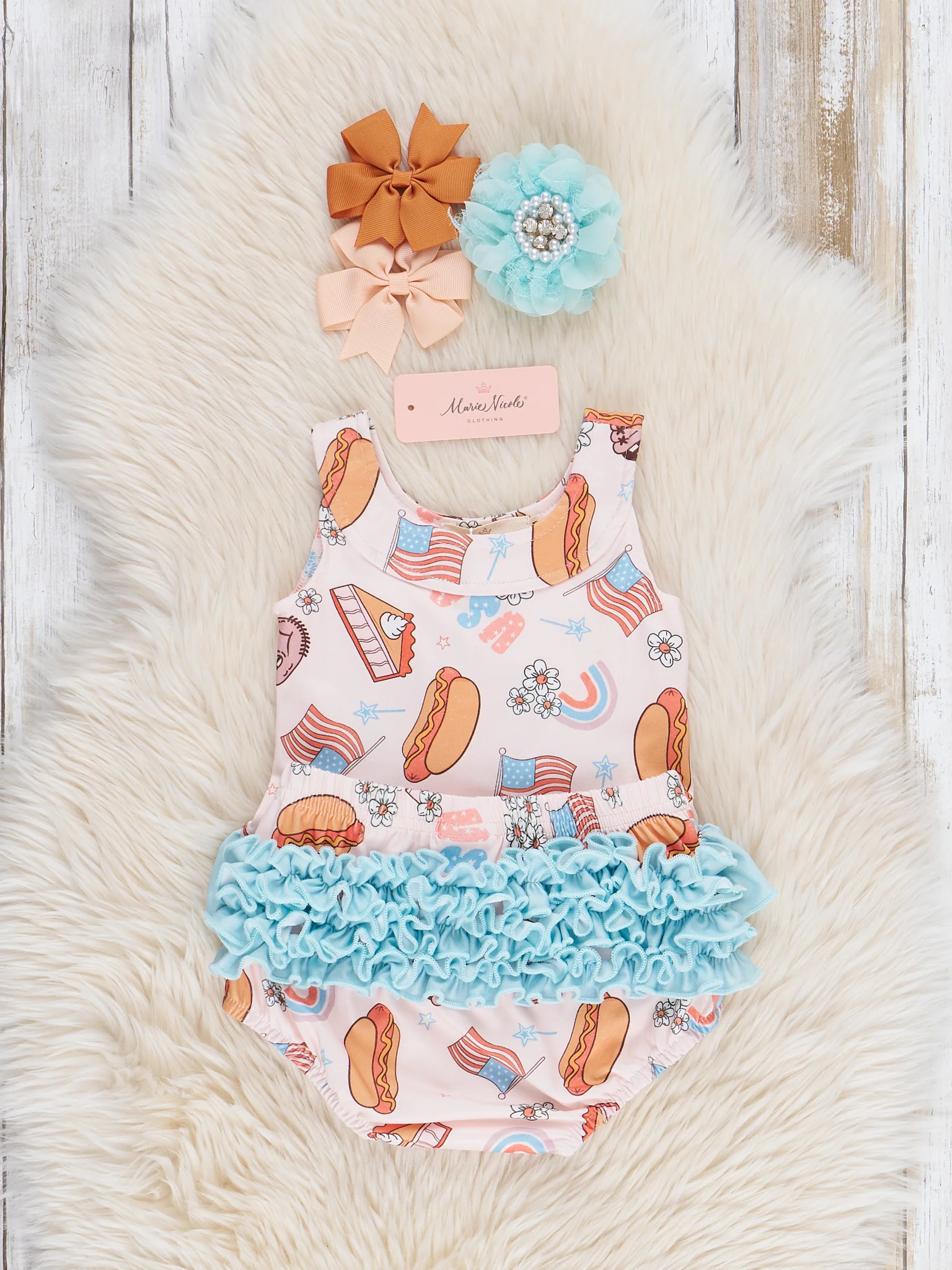 Patriotic Party Ruffle Bloomers Outfit - Image 3